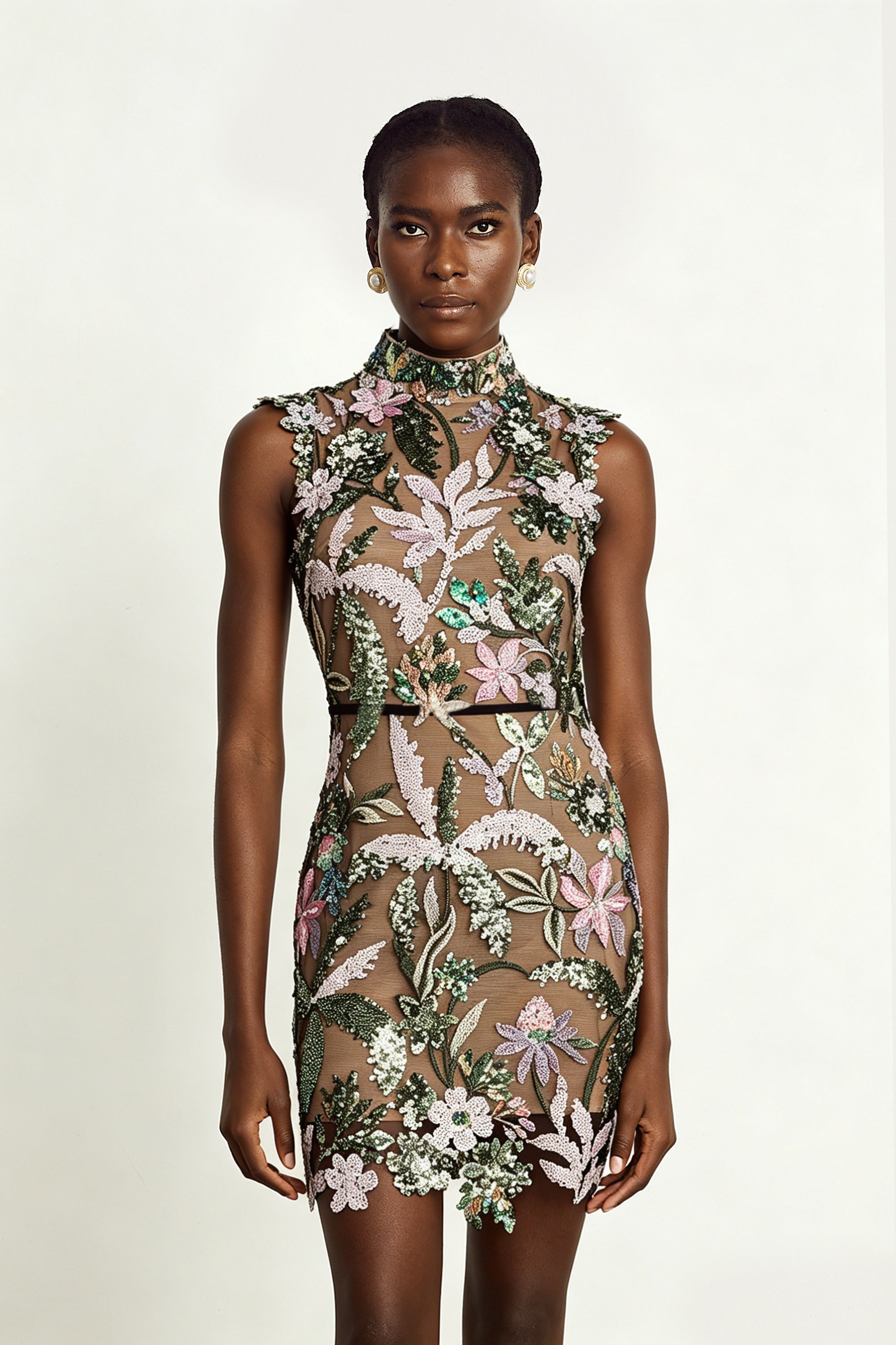 Géraldine sequin-embellished embroidered mini dress (Final Sale-US Only)