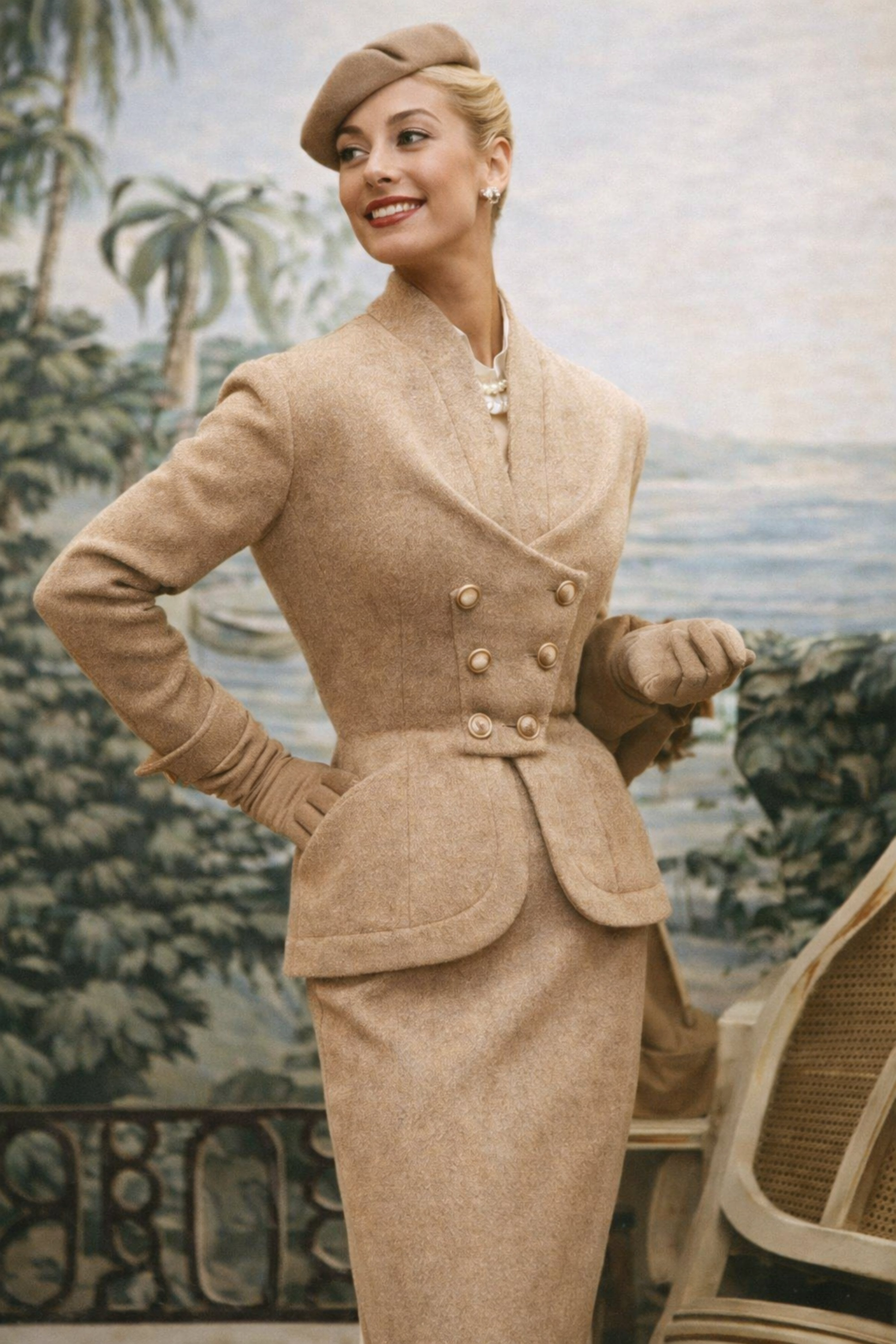 Gracie Grey Double-Breasted Jacket & Skirt Set (Final Sale-US Only)