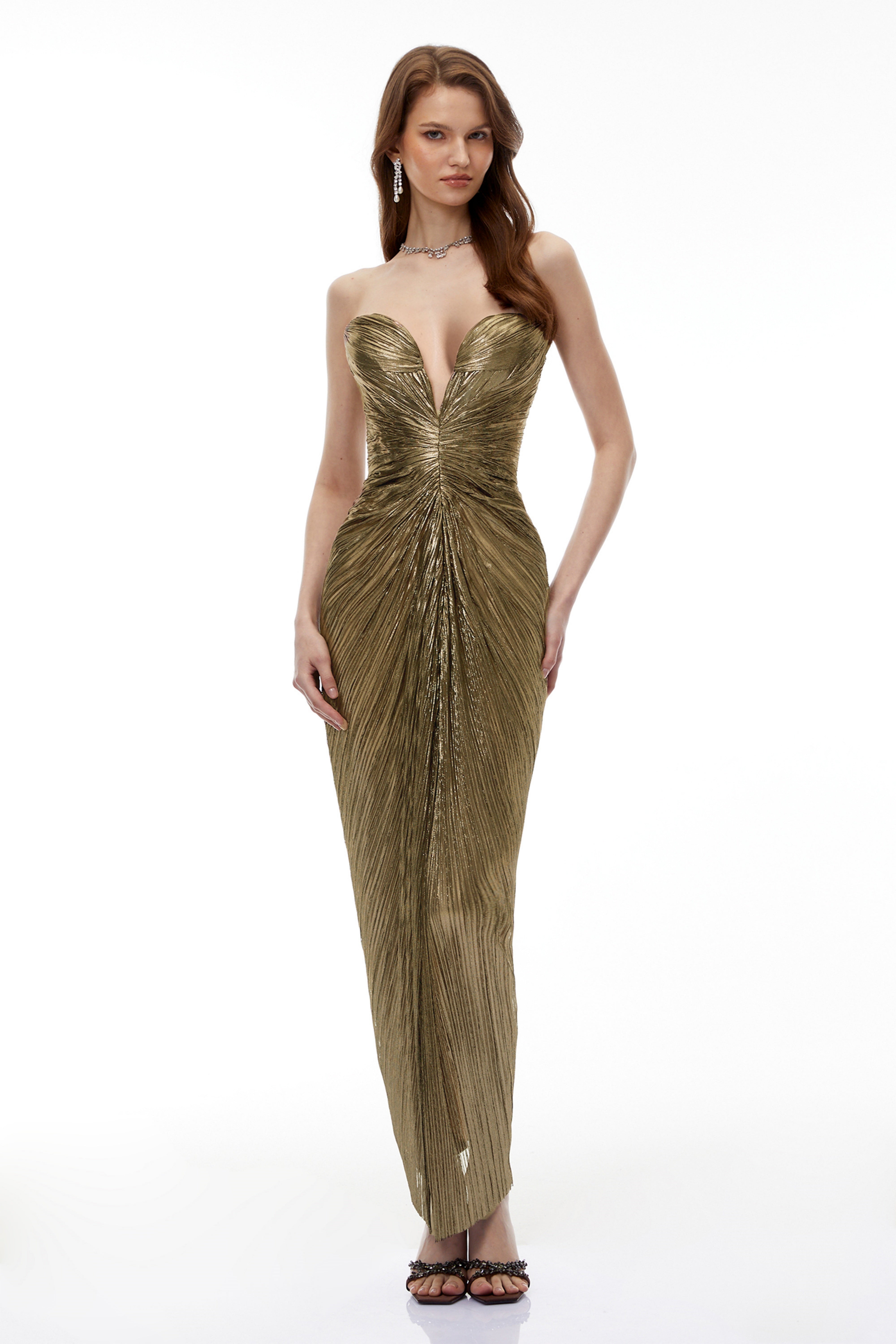 Guillermo Gold Off-Shoulder Maxi Dress (Final Sale-US Only)