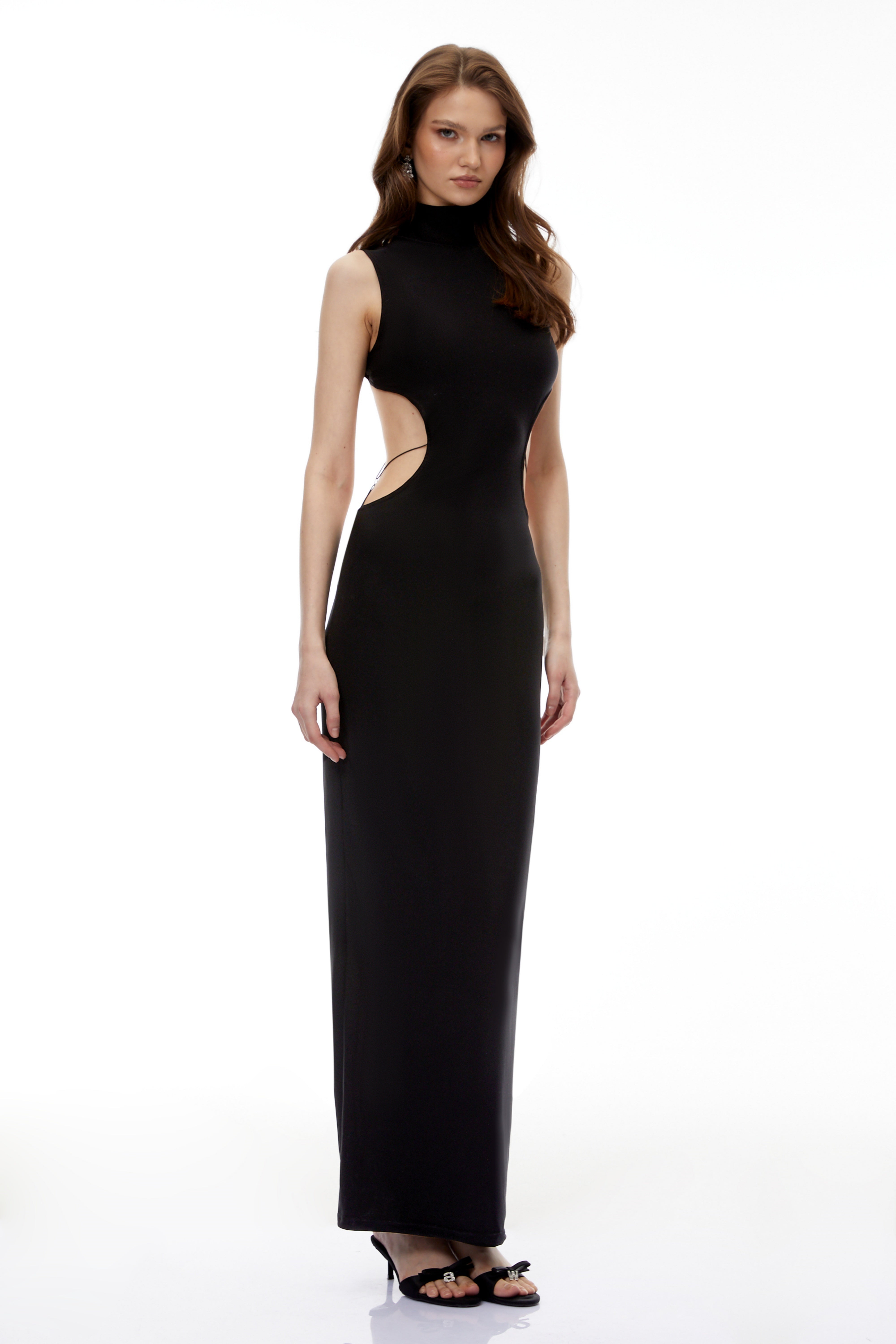Gwendolen Black Cut-Out Open Back Maxi Dress (Final Sale-US Only)