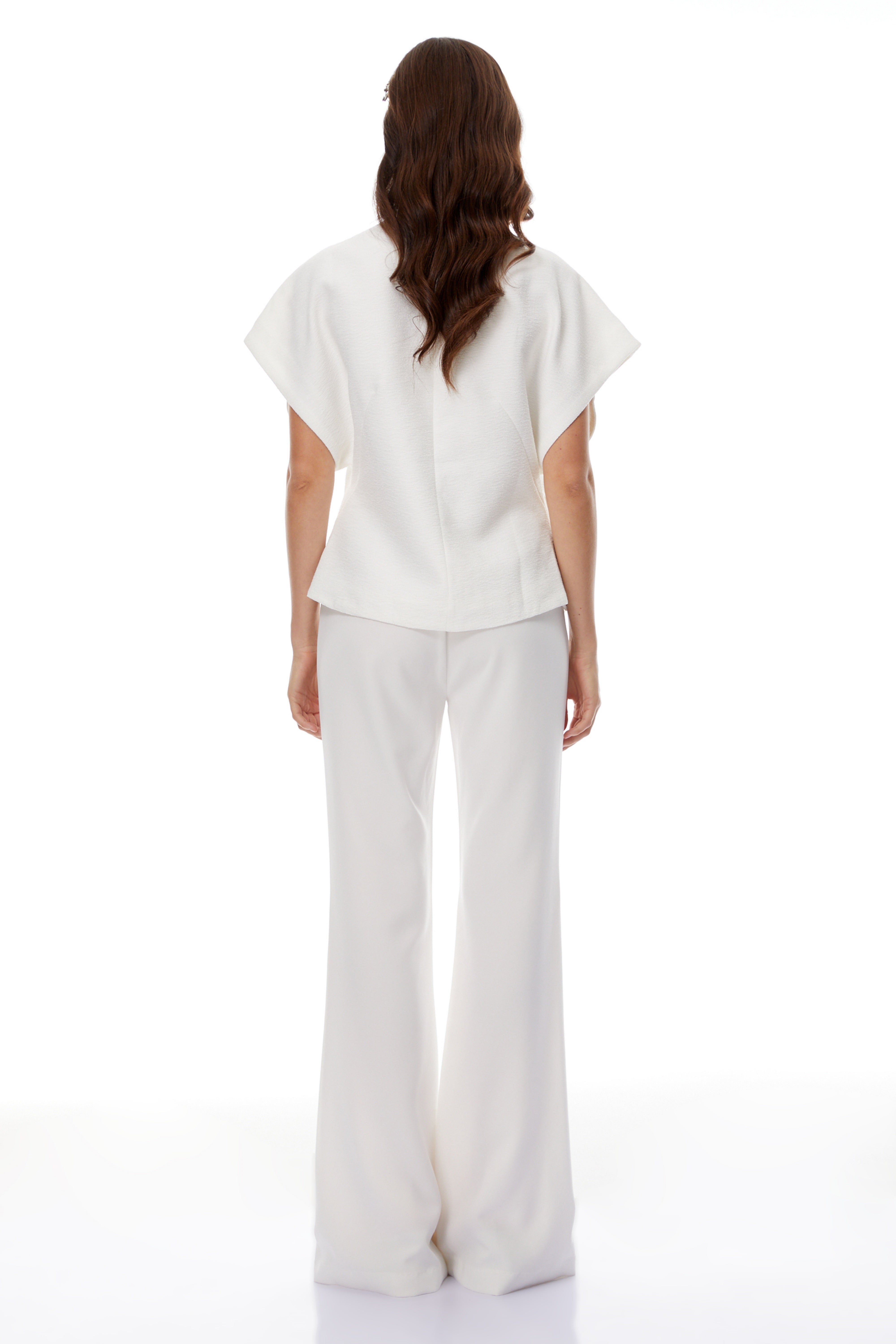 Ida White Crystal Embellished Asymmetrical Waistcoat (Final Sale)