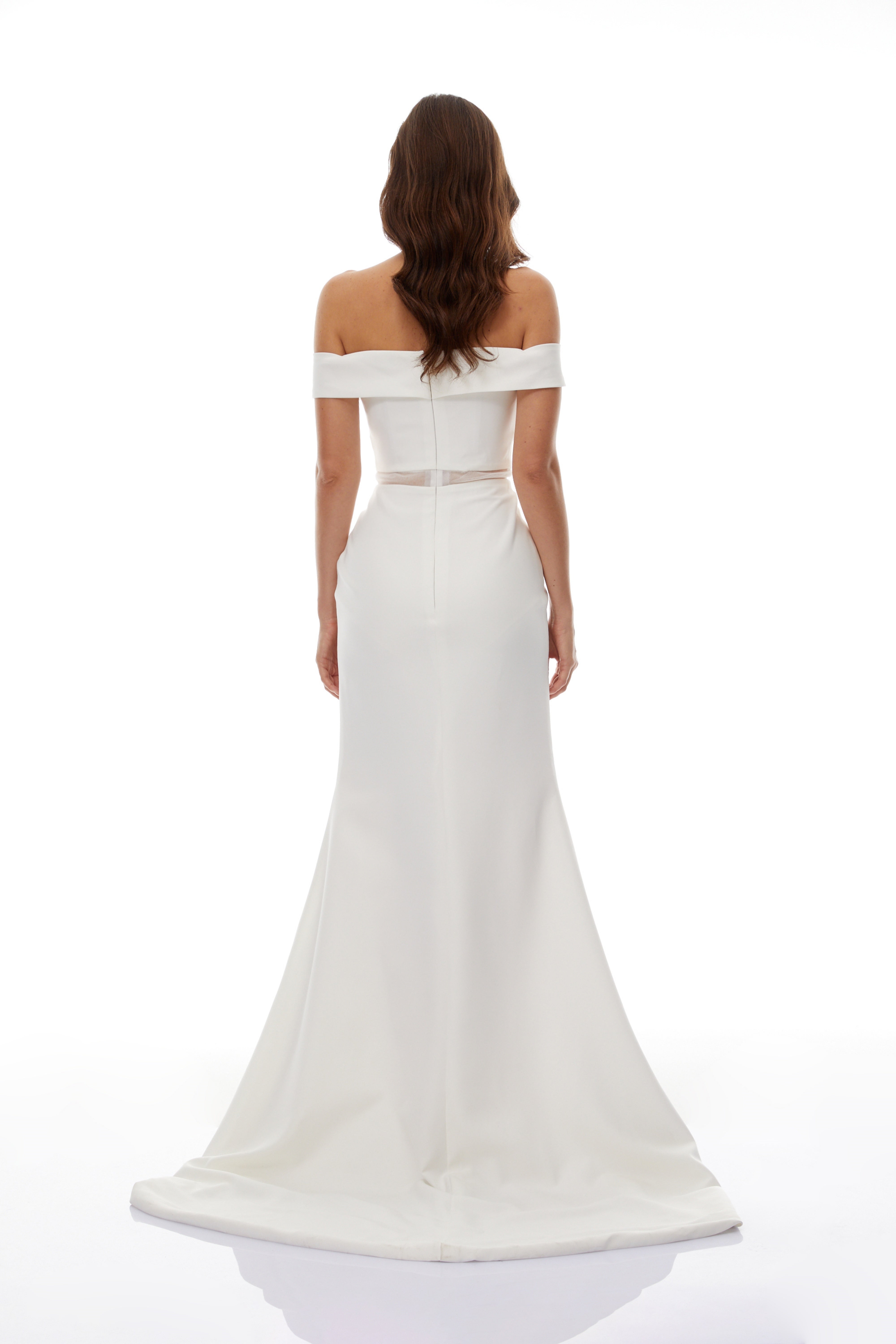 Ingrid White Off Shoulder Mermaid Maxi Dress