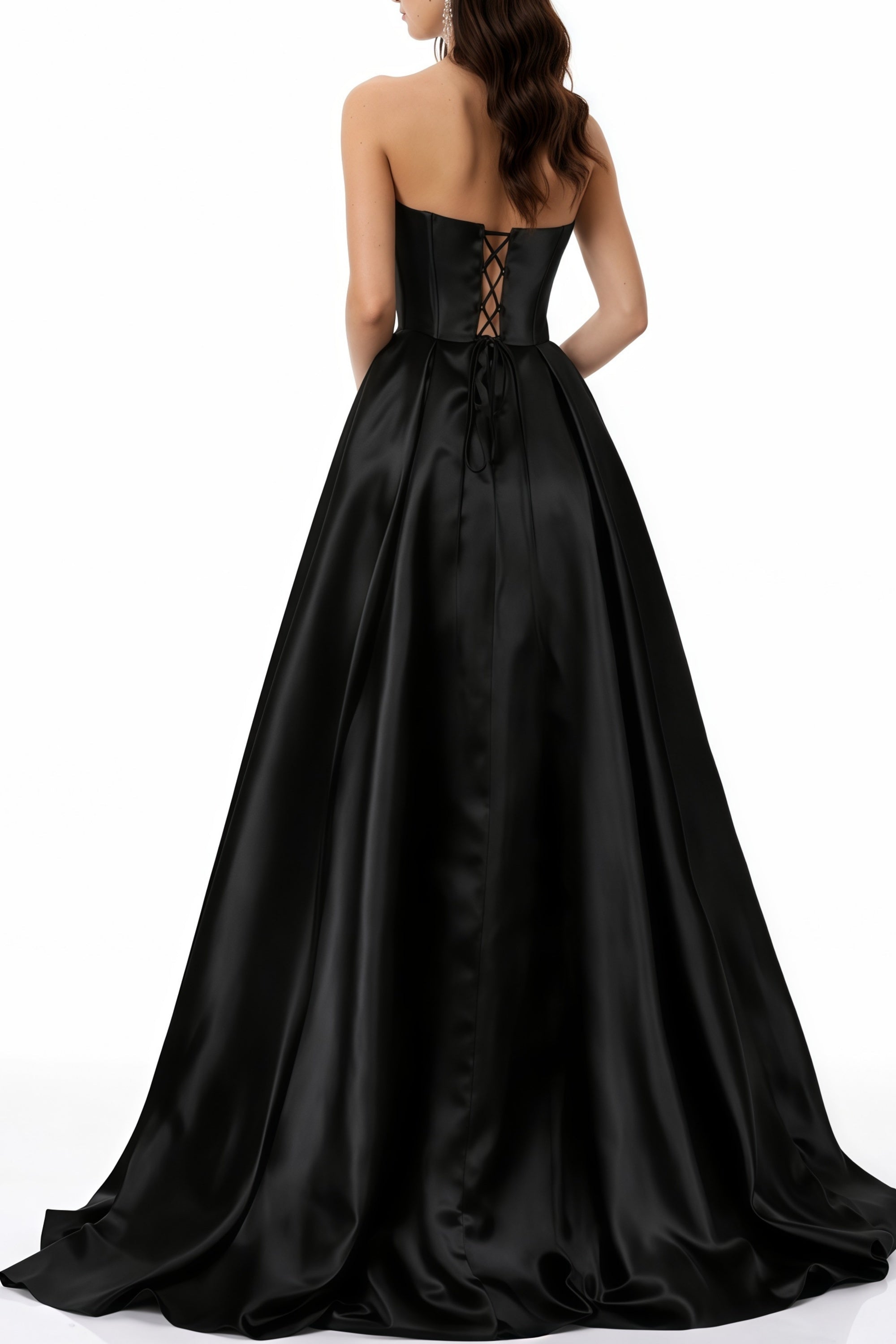 Black Corset Bodice Maxi Gown