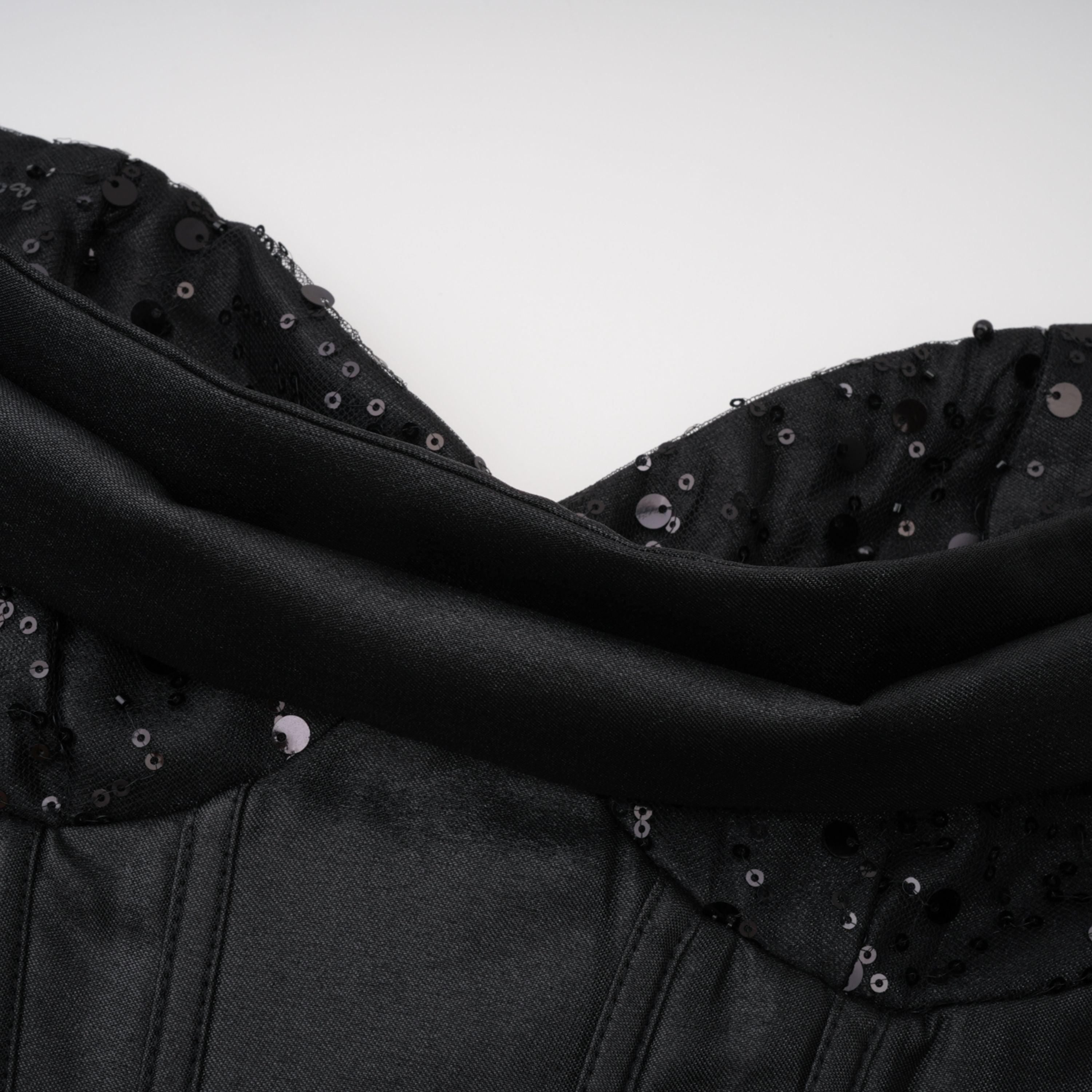 Black Corset Bodice Maxi Gown