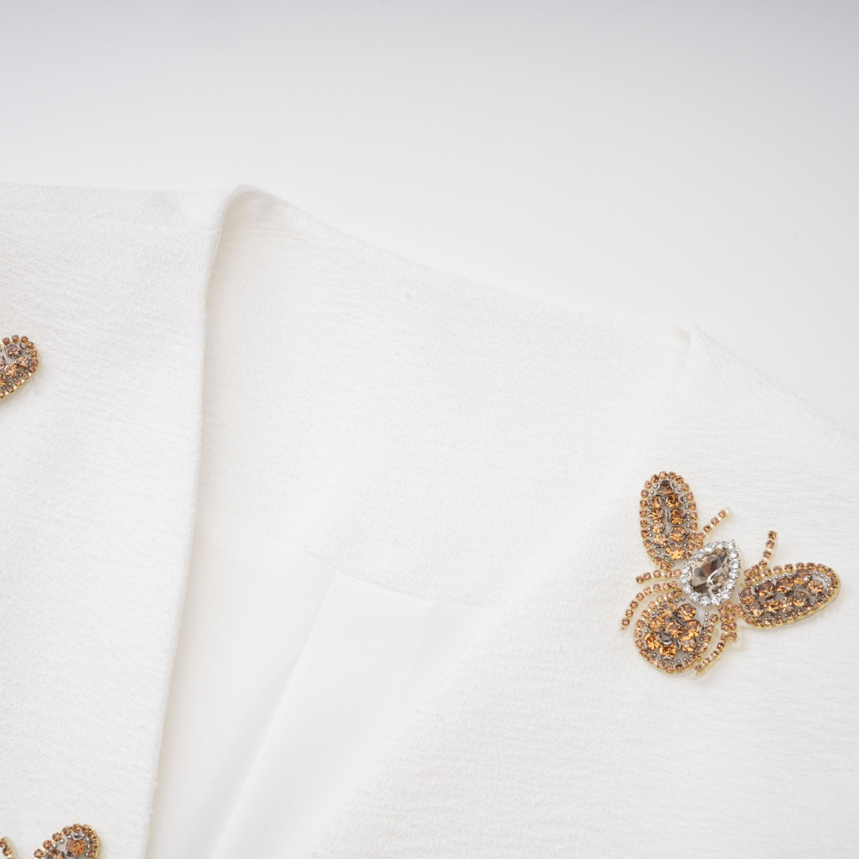 Jóna White Embellished Wrap Blouse (Final Sale)