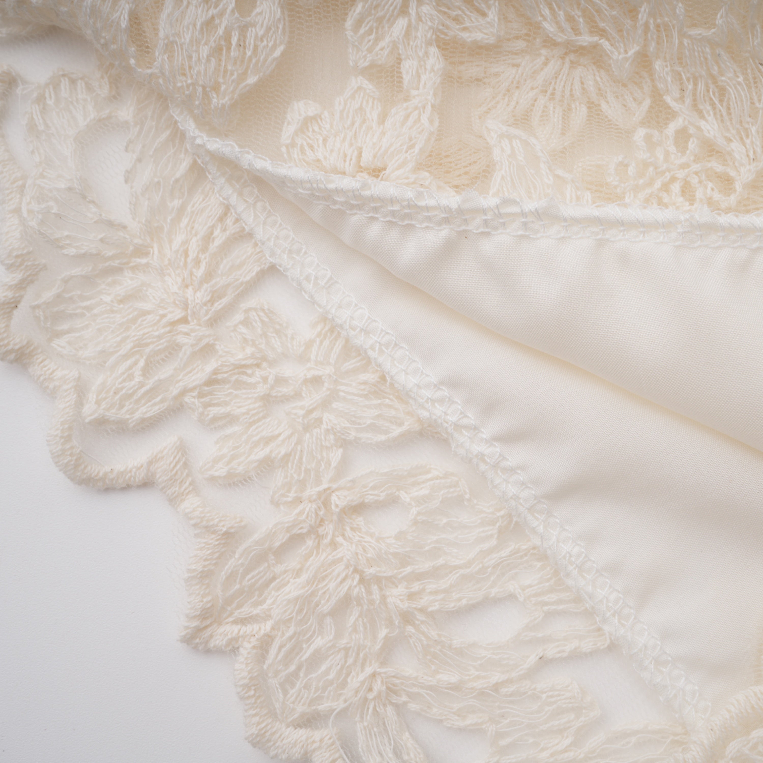 Laura Ivory Turtleneck Floral Lace Jacket & Shorts Set