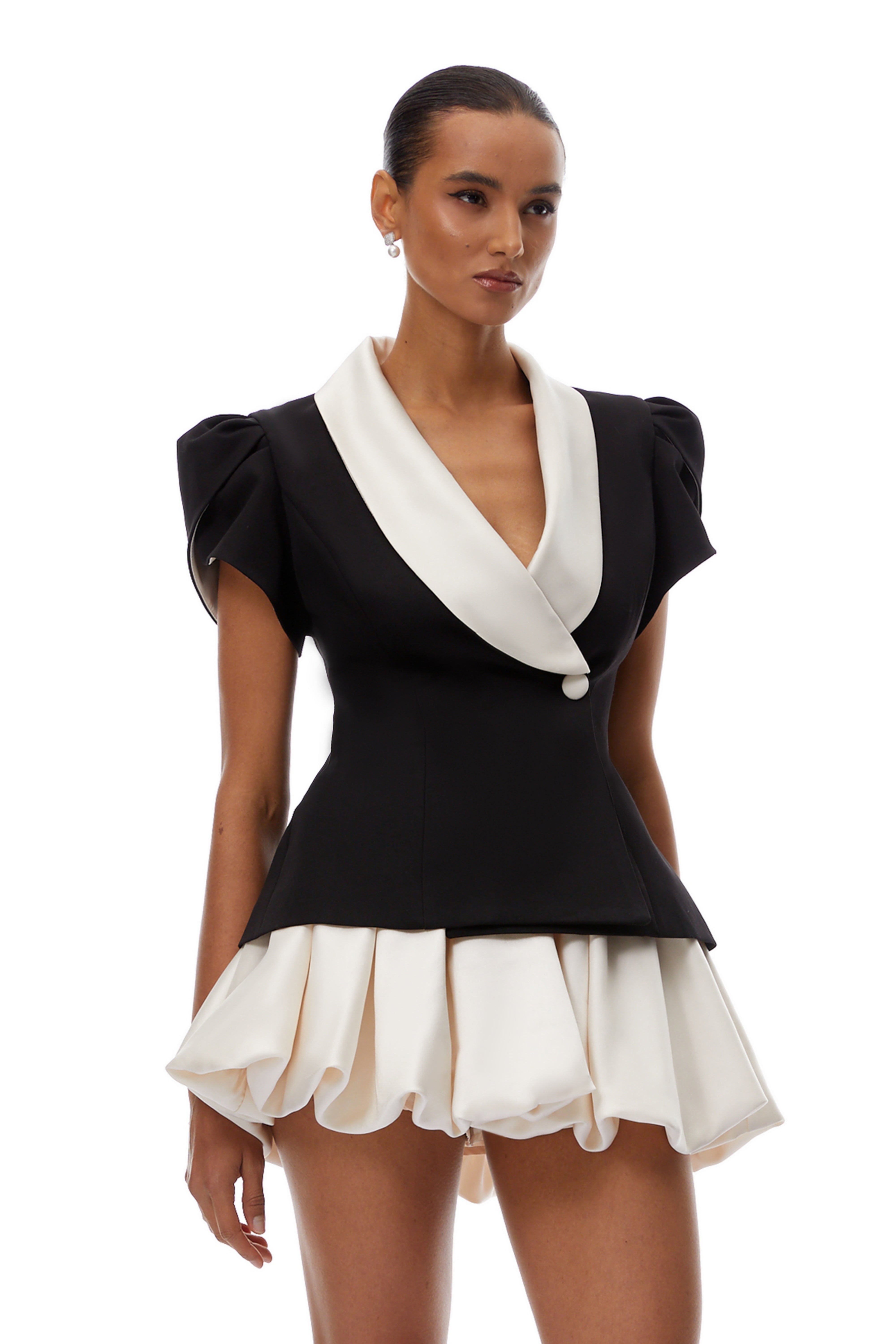 Acharya Color Block Blouse & Bubble Skirt Set (Final Sale-US Only)