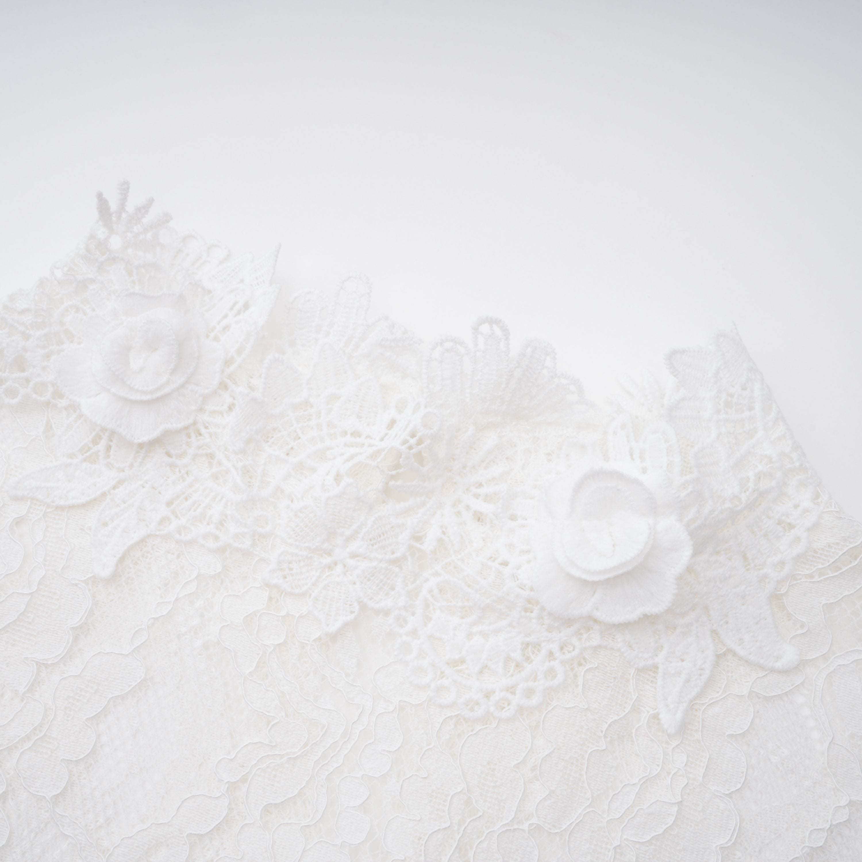Mandana White Lace Mini Dress with Cape (Final Sale-US Only)
