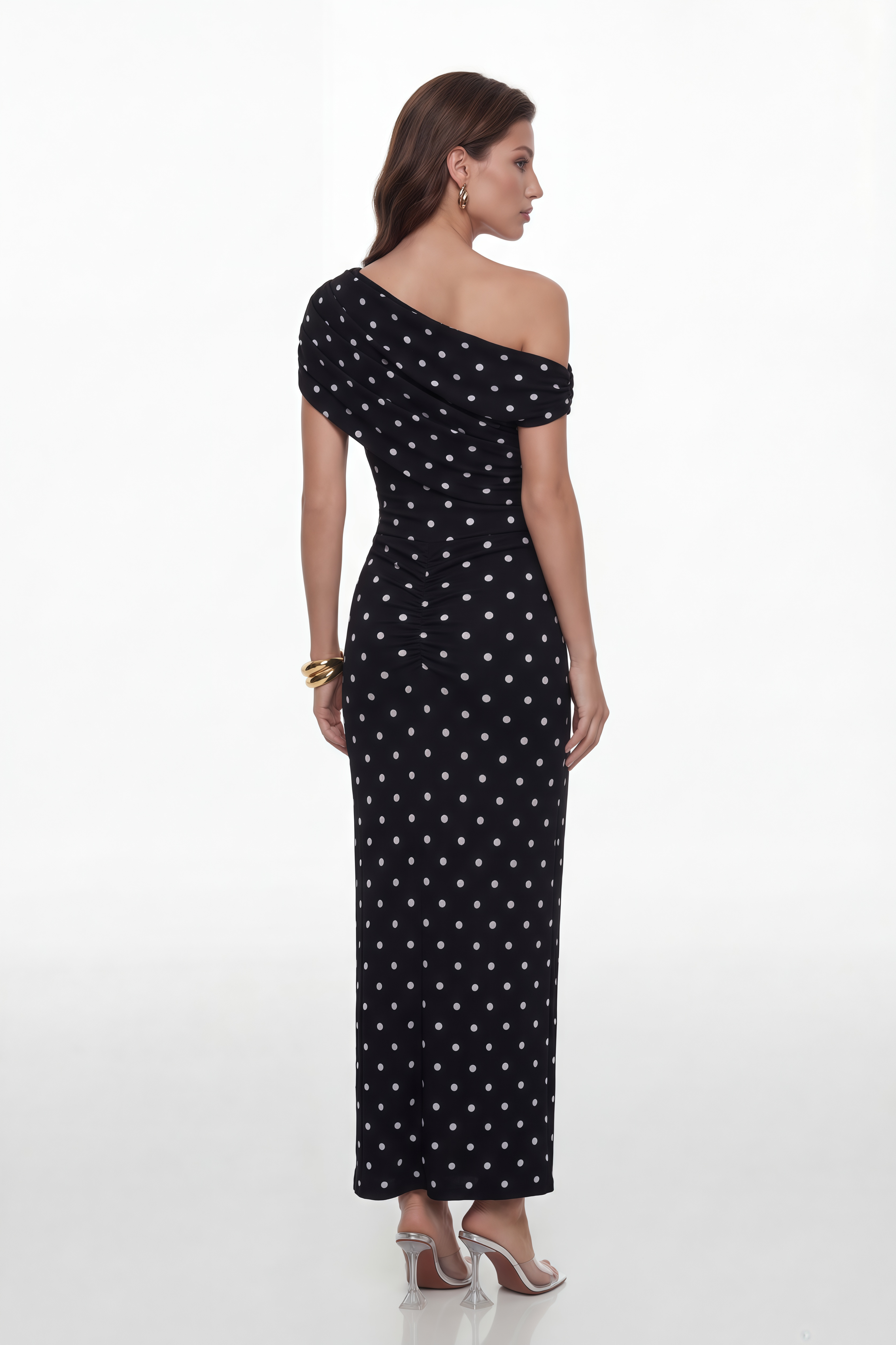 Maya One Shoulder Polka Dot Maxi Dress (Final Sale-US Only)