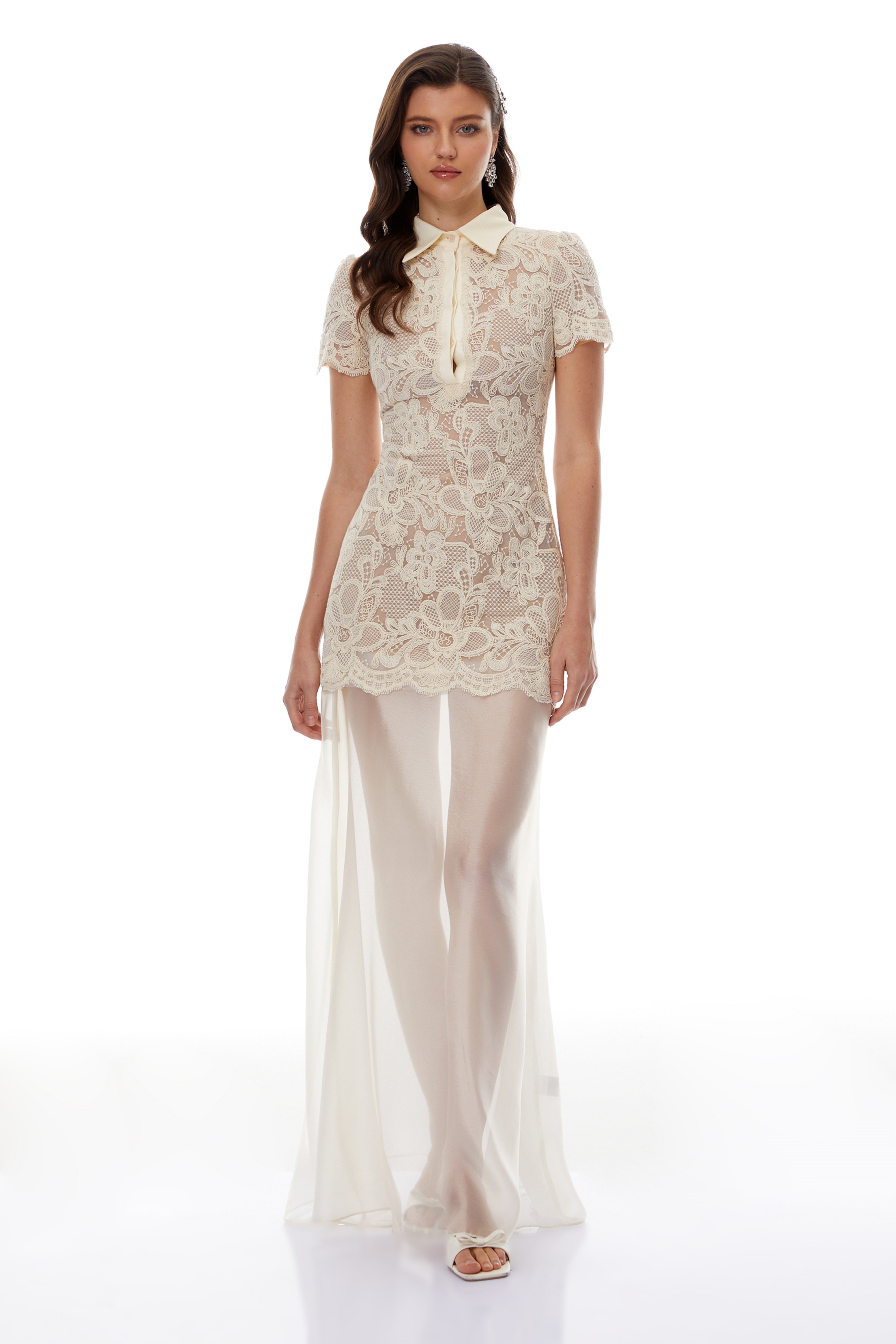 Miriam Neutrals Floral Embroidered Maxi Dress (Final Sale-US Only)