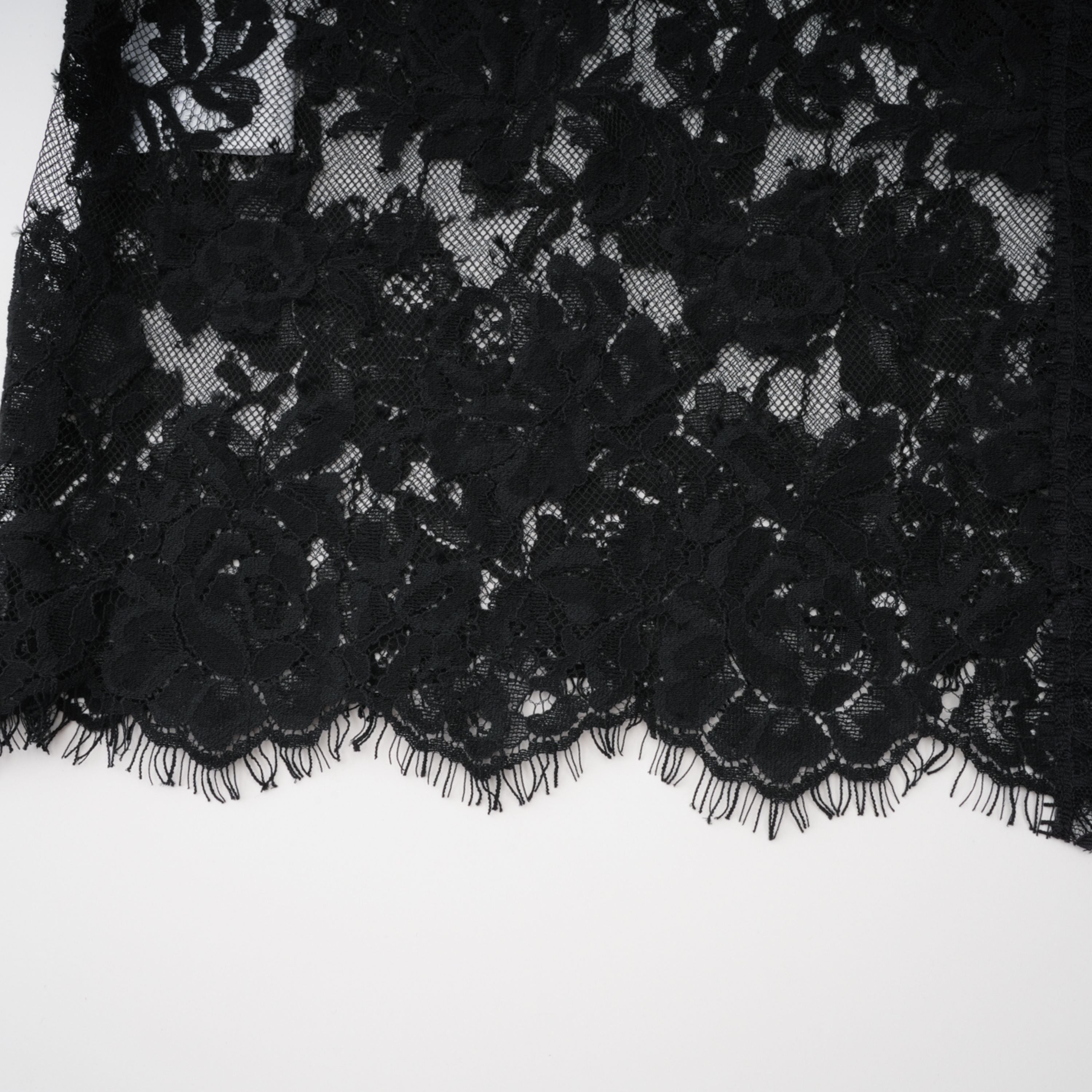 Olesya Black Semi Sheer Lace Maxi Dress (Final Sale)