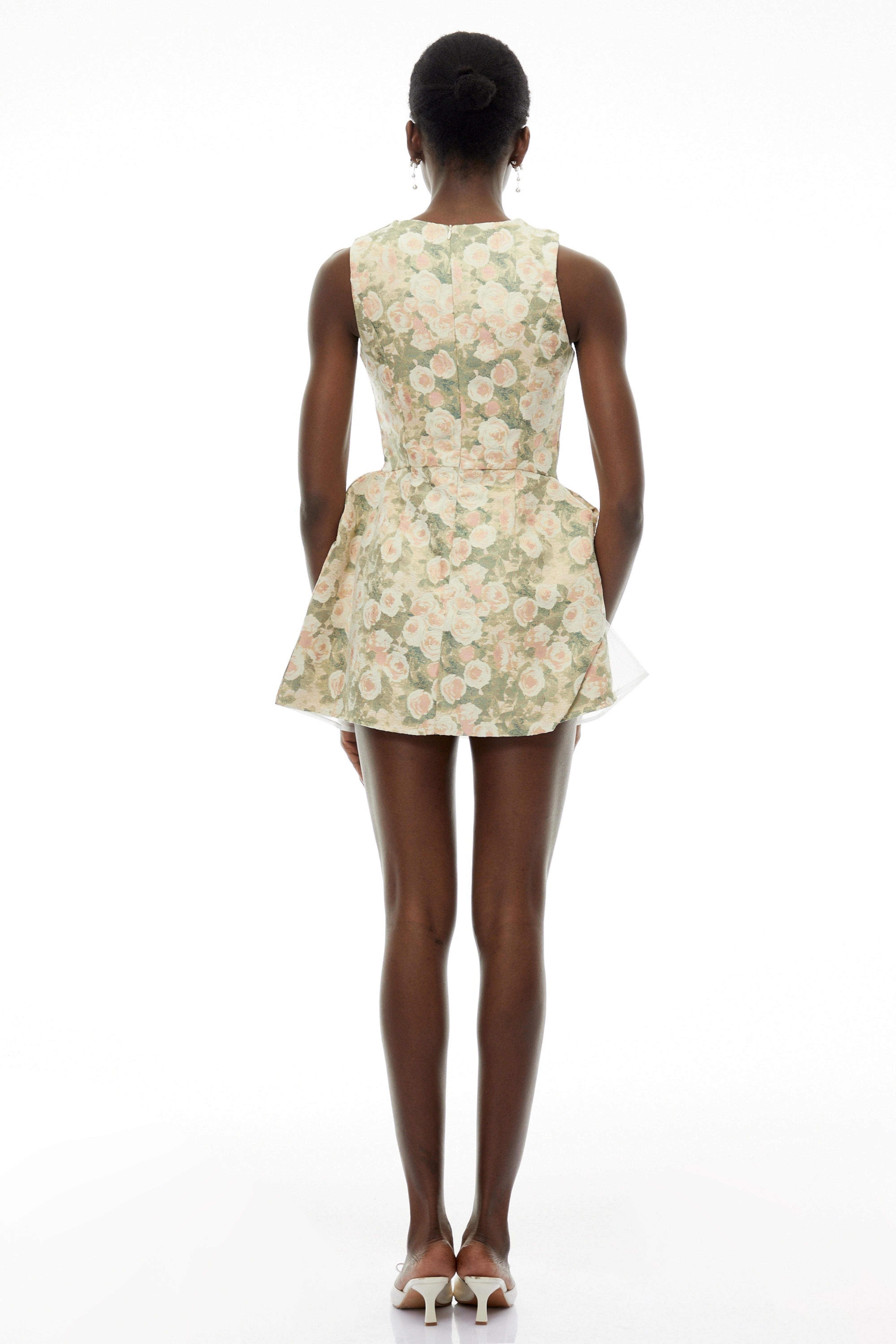 Olympia Green Sleeveless Floral Print Mini Dress (Final Sale-US Only)