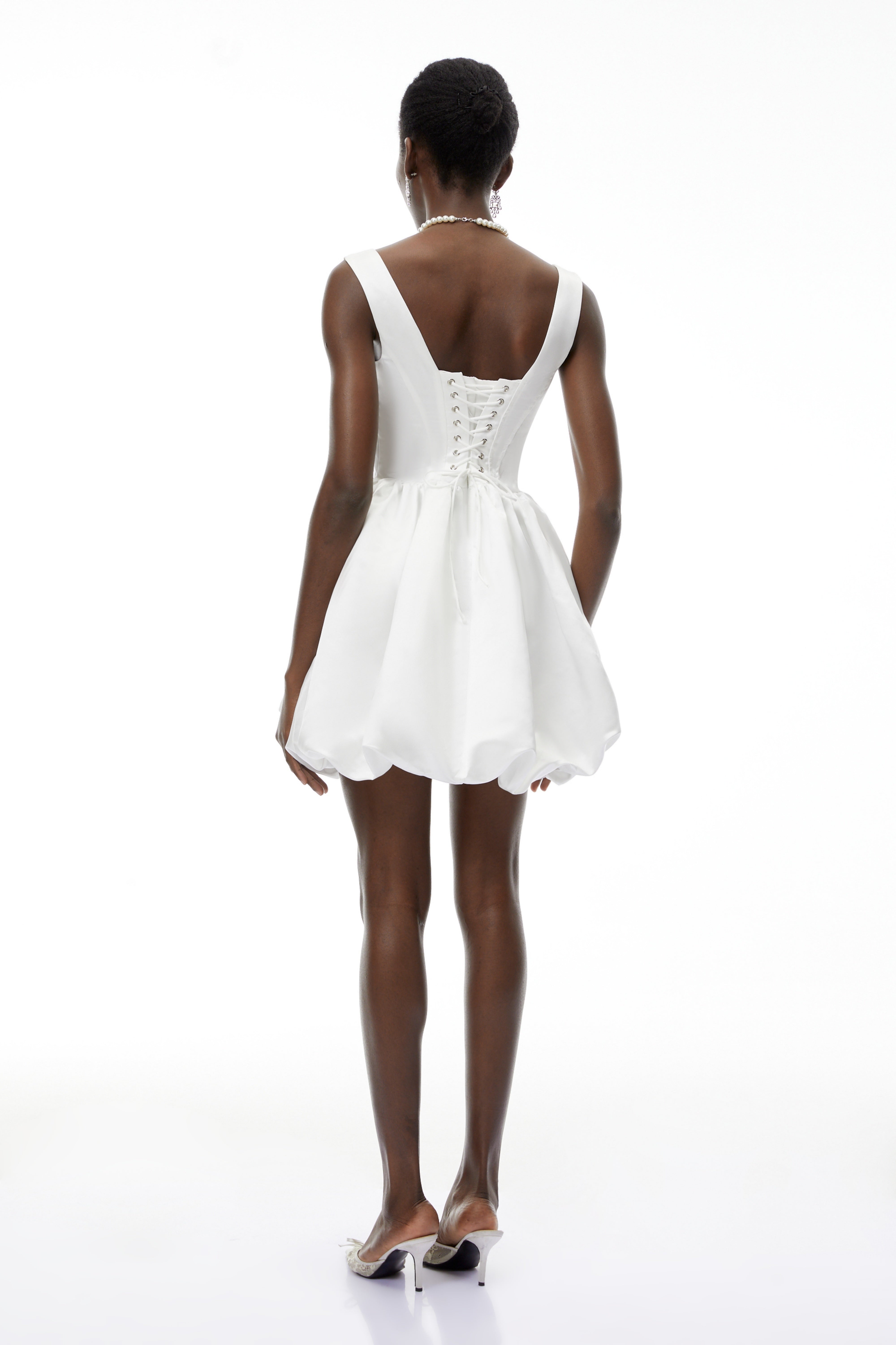 Quitterie White Off Shoulder Mini Dress (Final Sale-US Only)