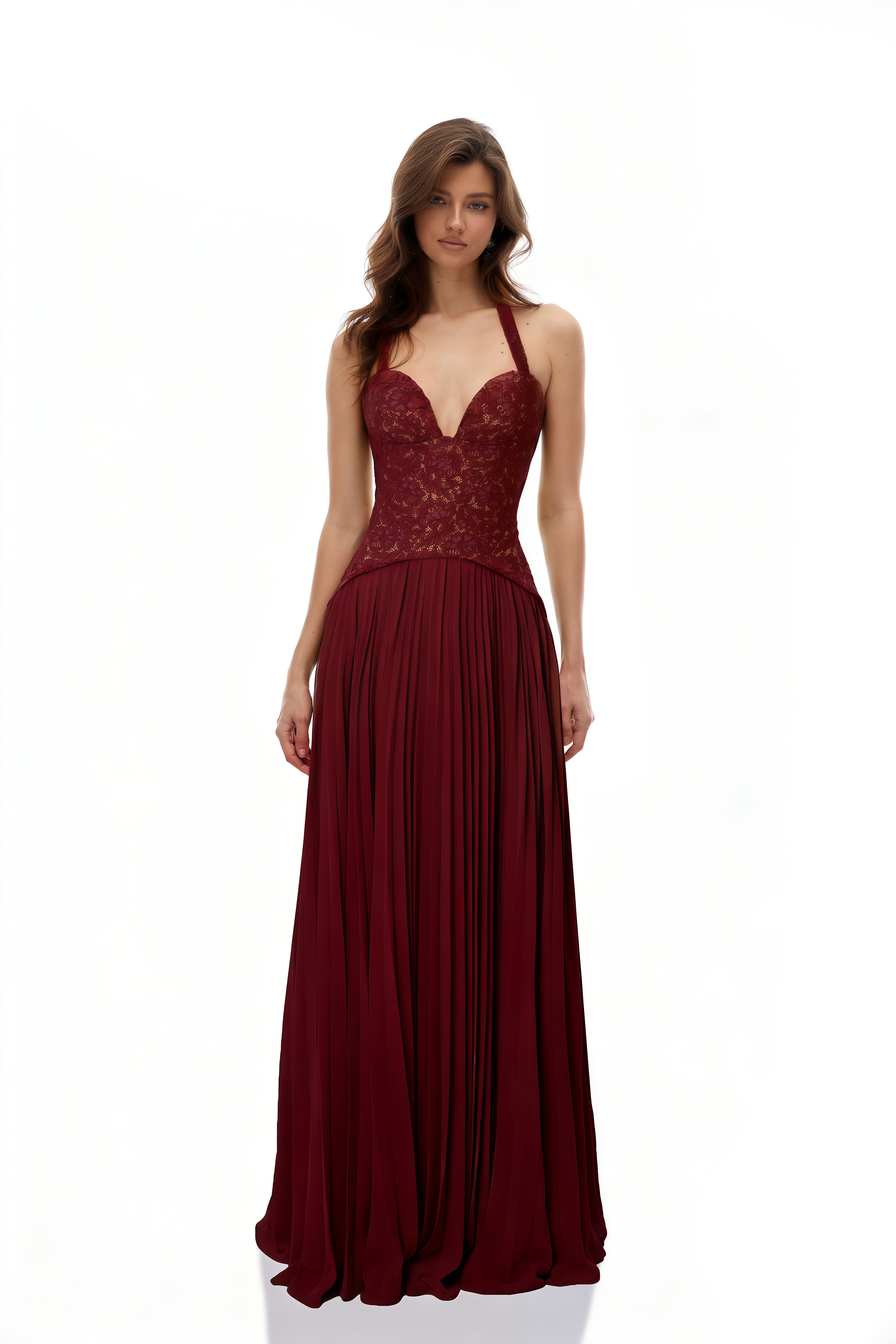 Floral Embroidered Mother of the Bride Dress
