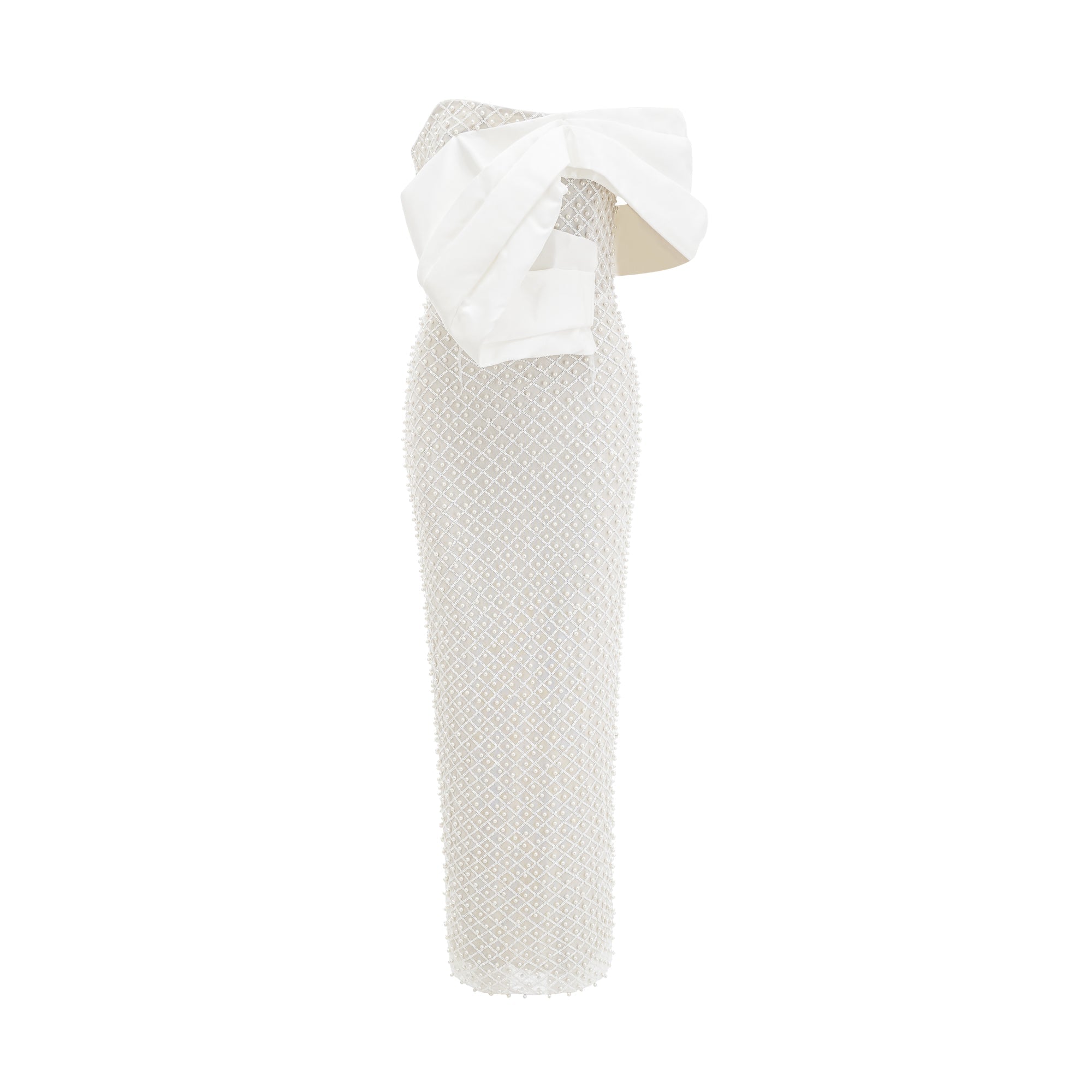 Maura faux-pearl off-shoulder dress (Final Sale)