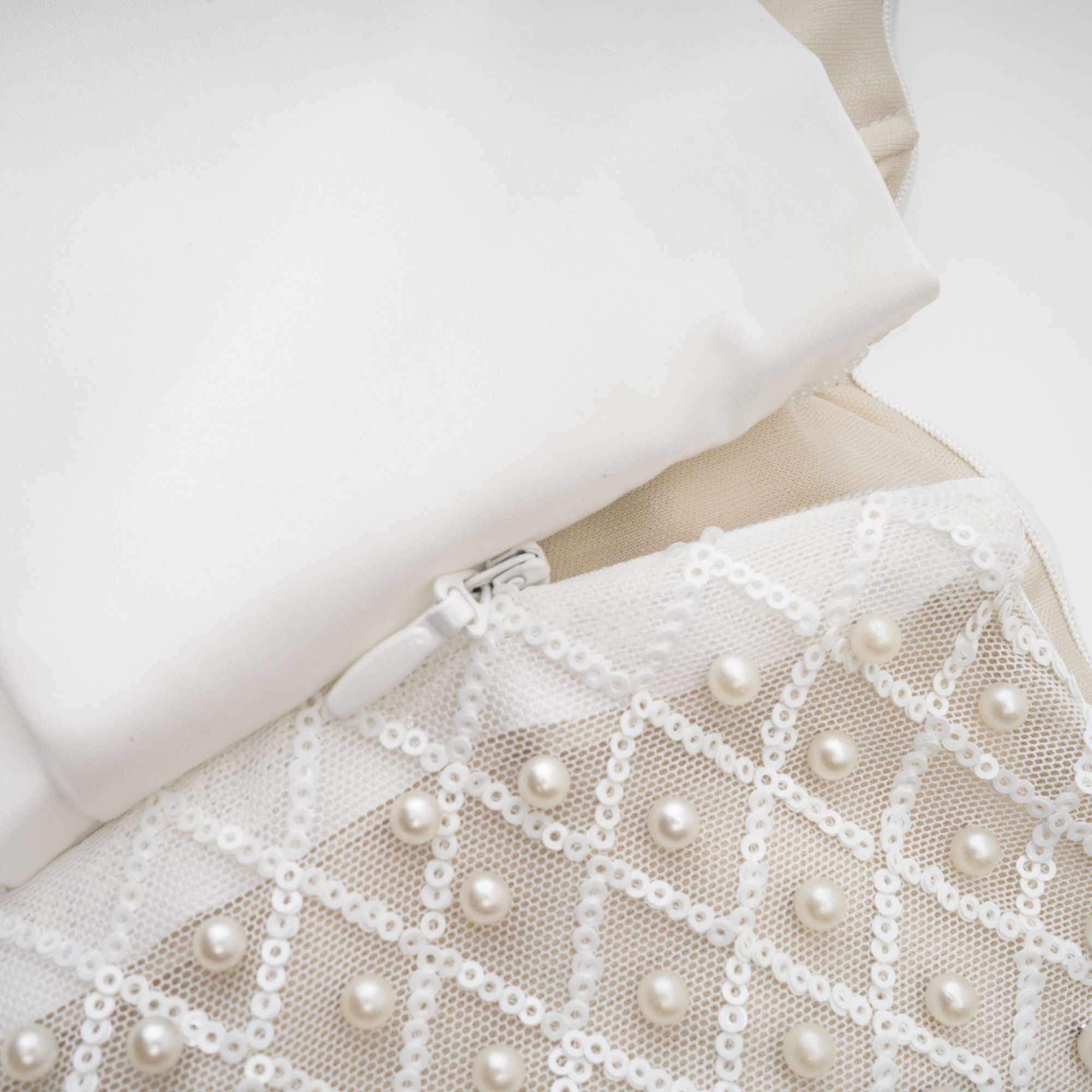 Maura faux-pearl off-shoulder dress (Final Sale)