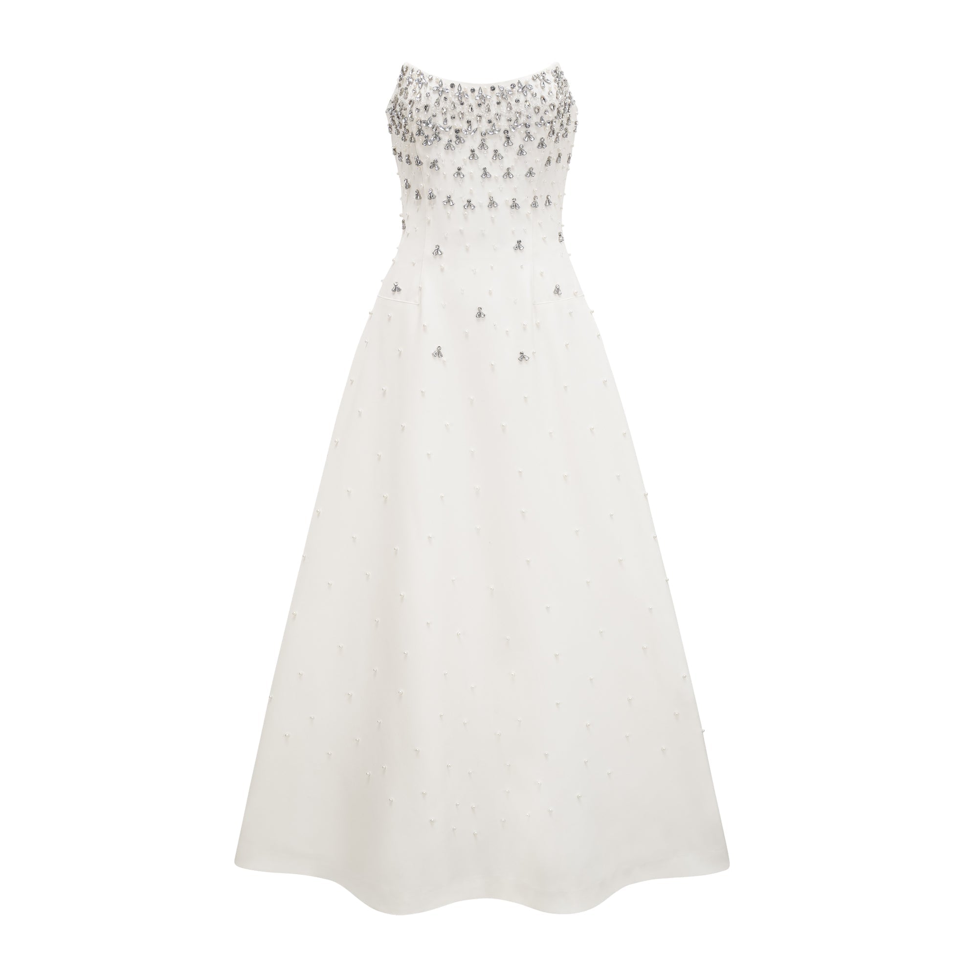 Melisande White Embellished Maxi Dress