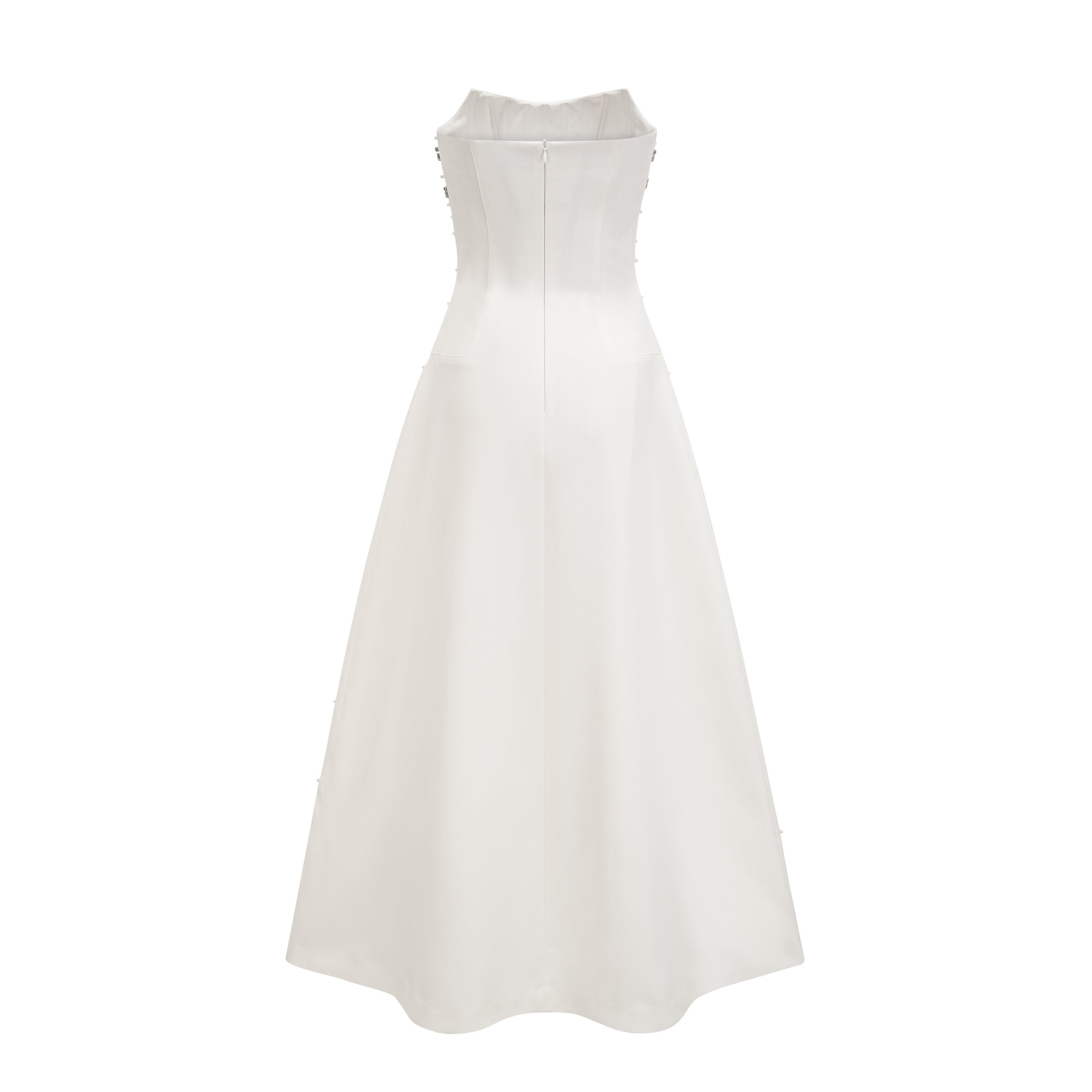 Robe longue noire ornée Melisande