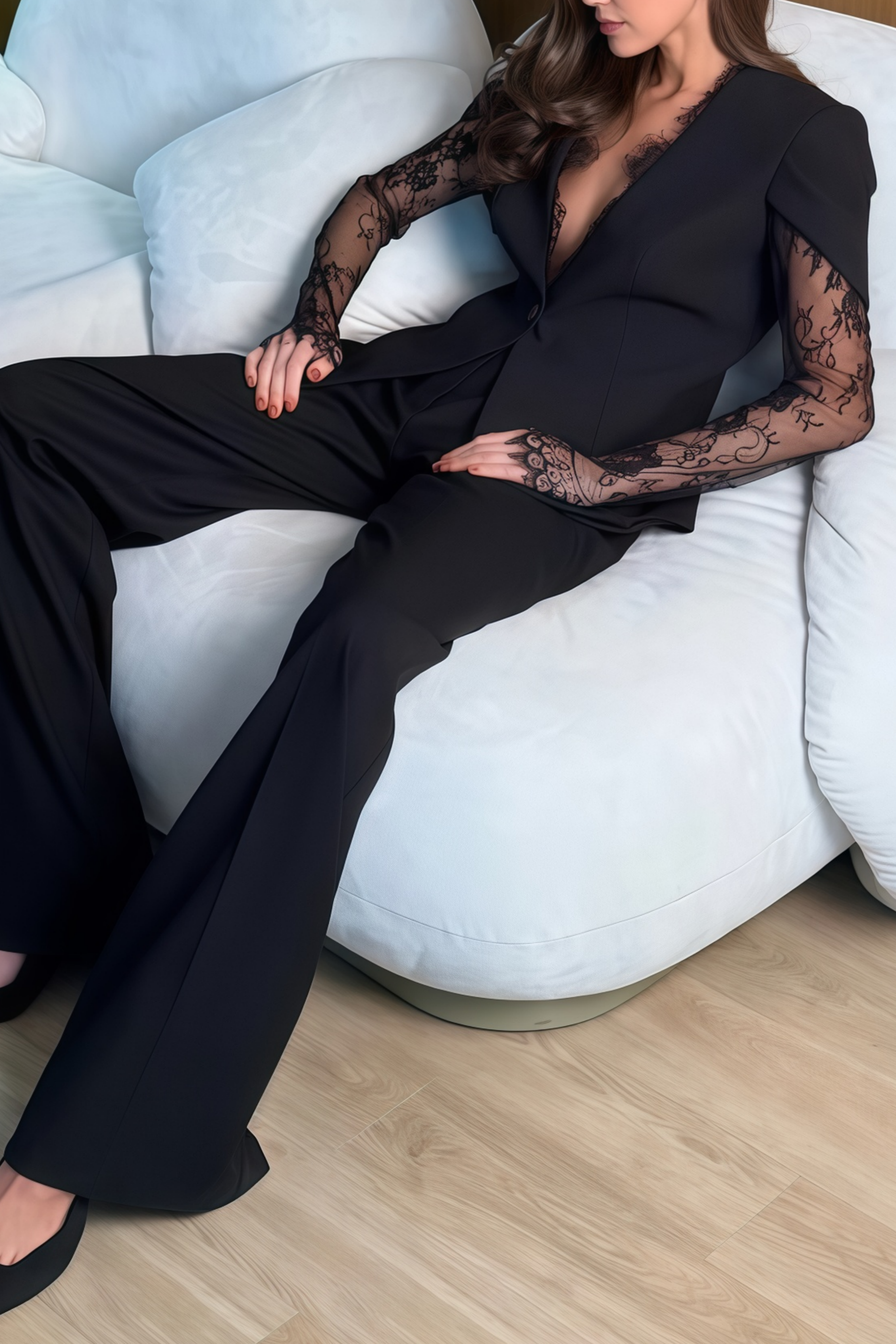 Black Lace Blazer