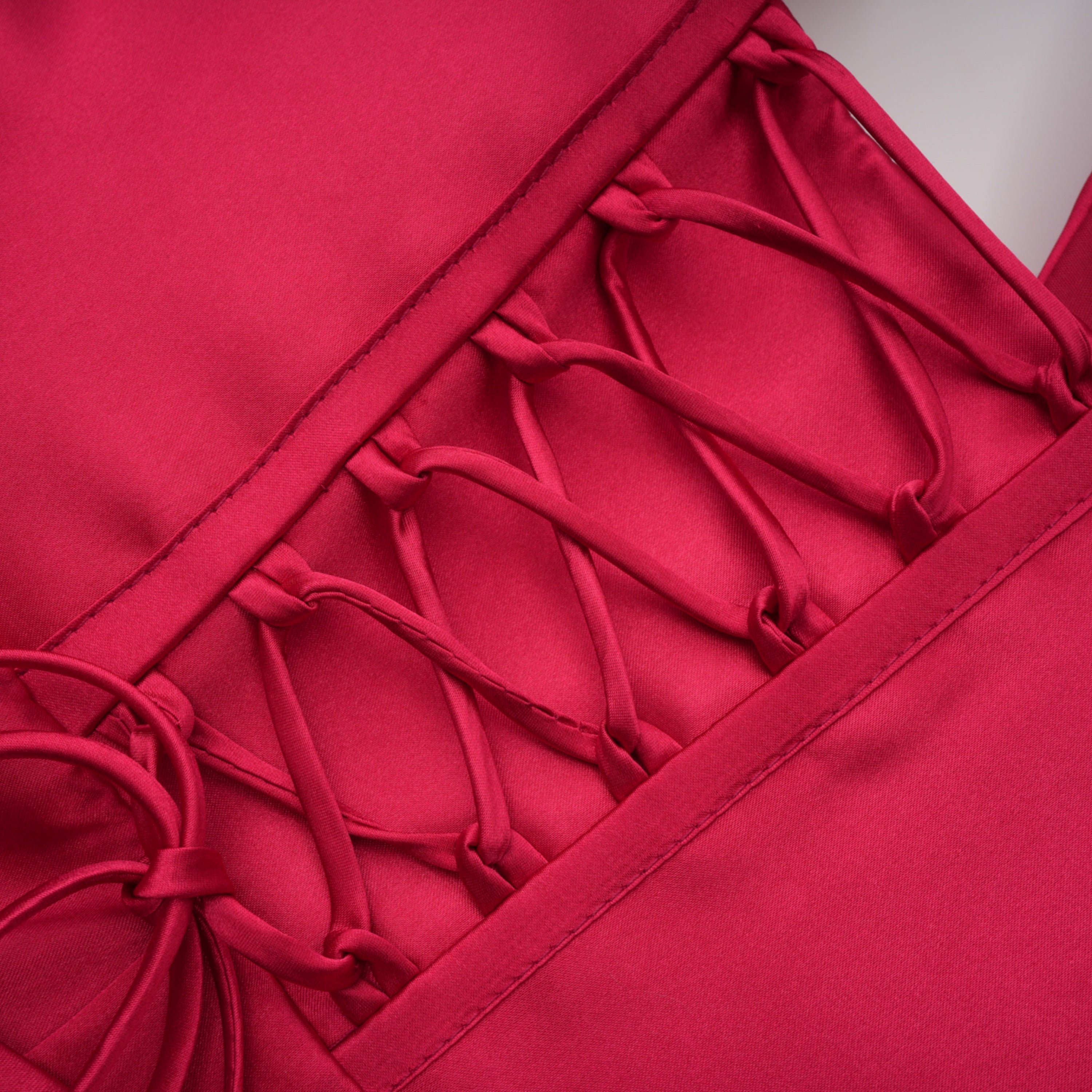 Seraphina Red One Shoulder Cut-Out Maxi Dress
