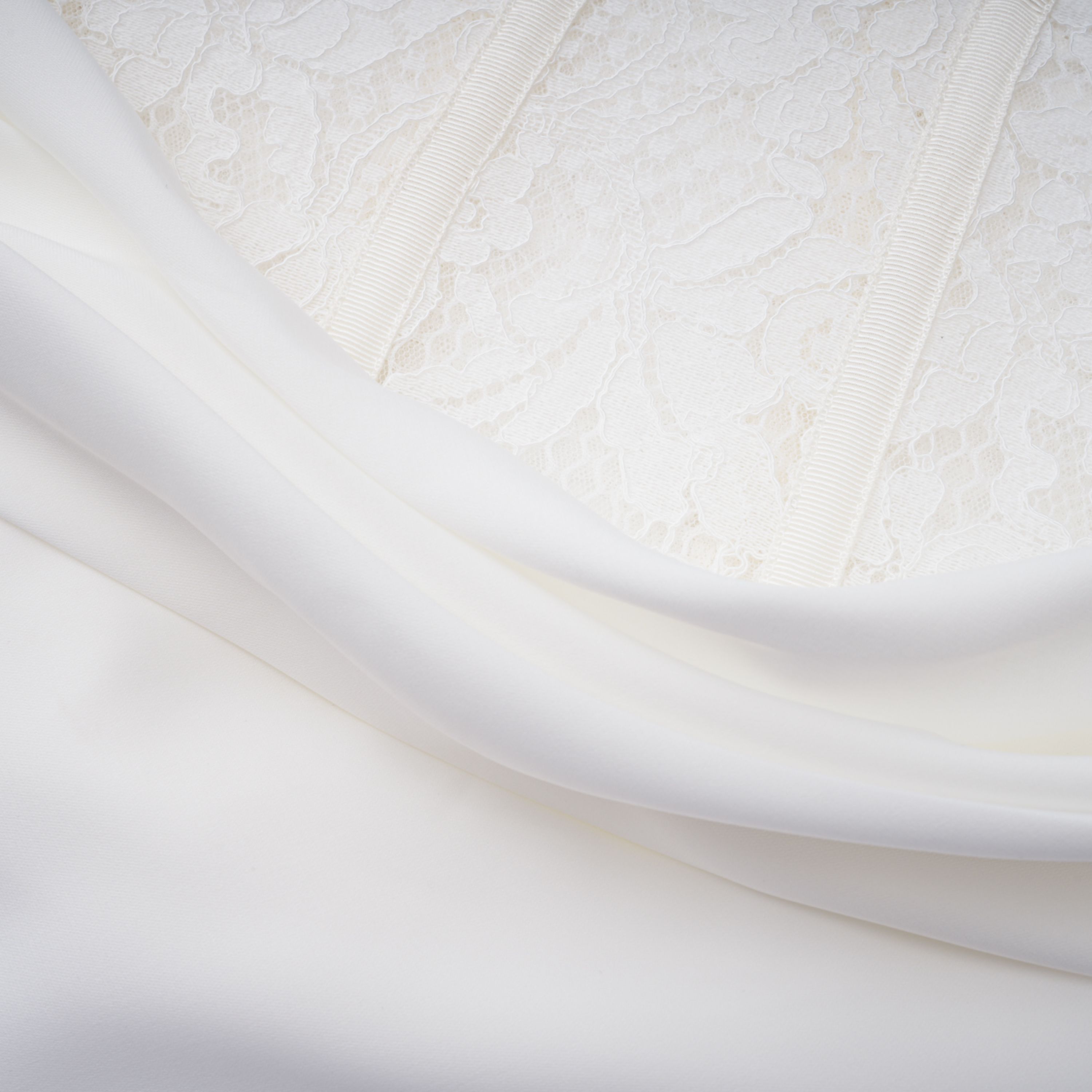 Siosi White Ruched Top & Skirt Set with Lace Trim (Final Sale-US Only)