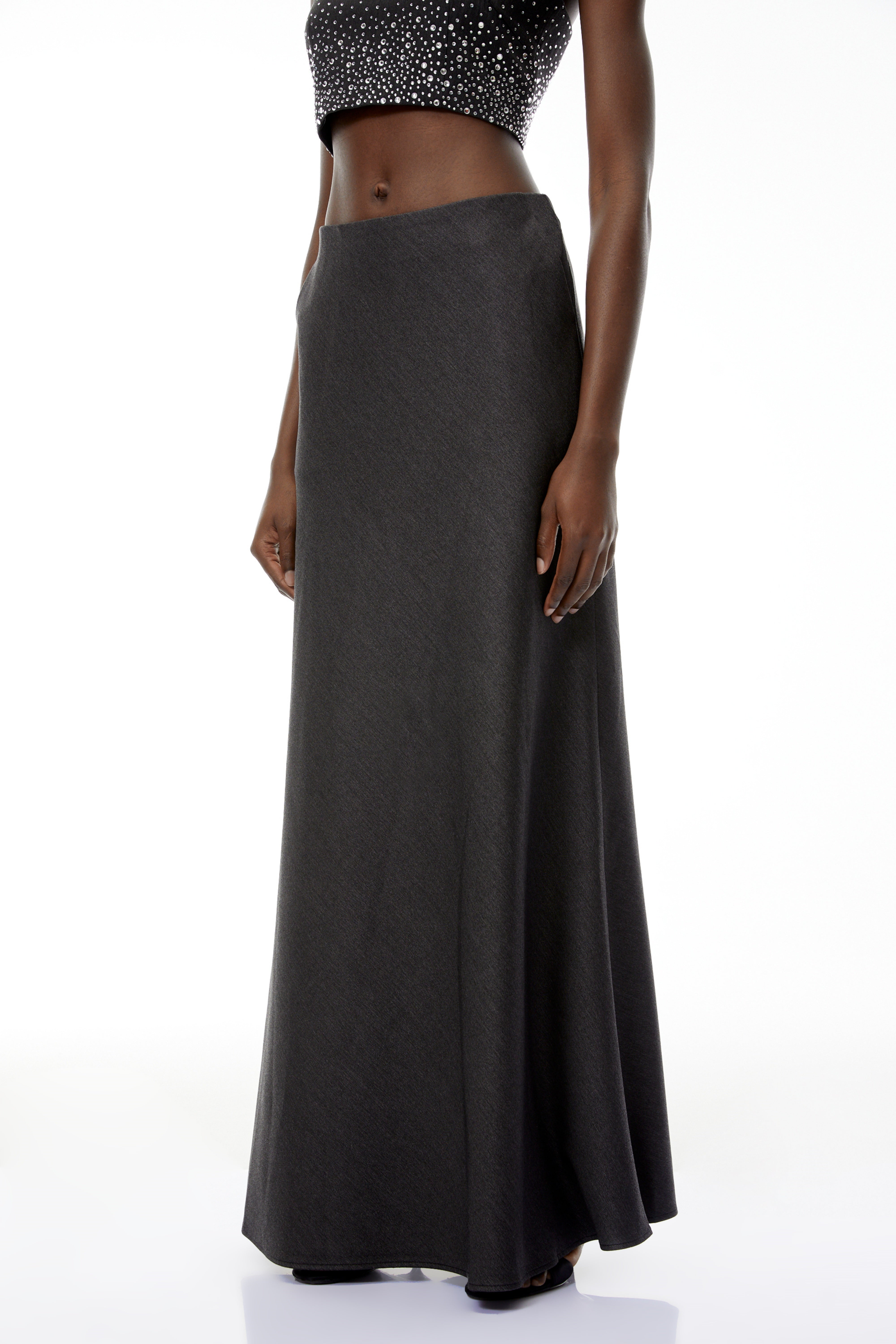 Thorne Grey Flared Maxi Skirt (Final Sale-US Only)