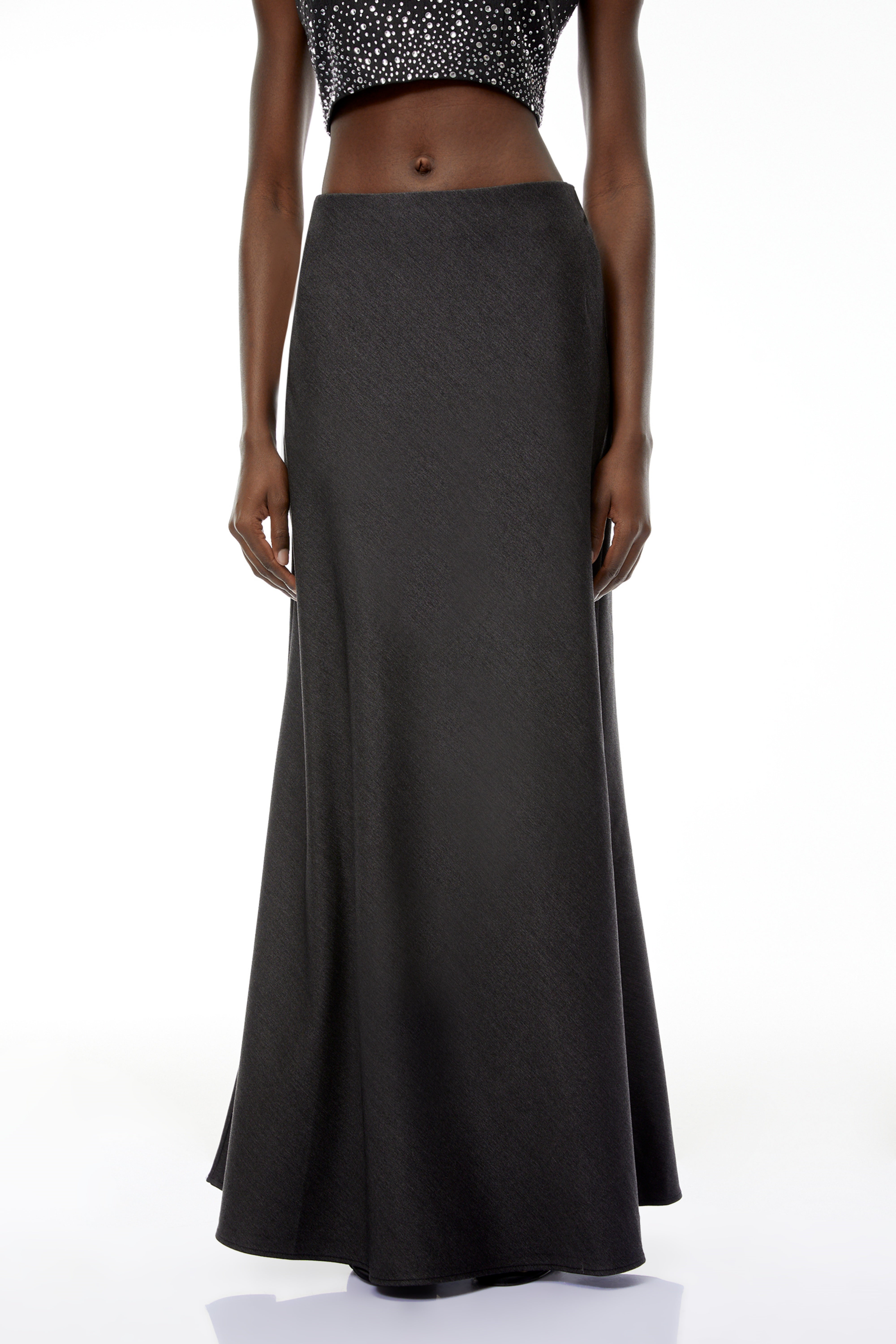 Thorne Grey Flared Maxi Skirt (Final Sale-US Only)
