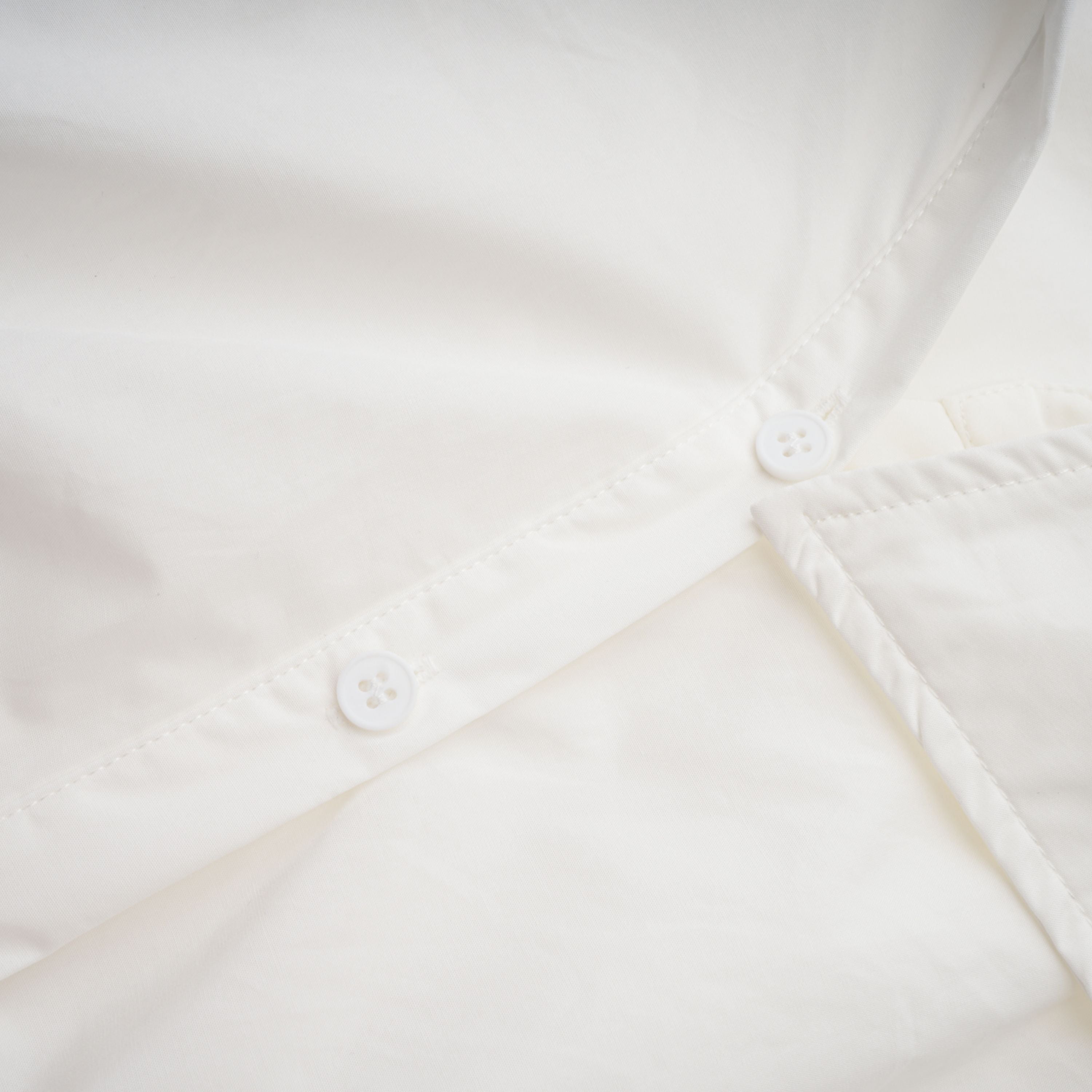 Tímea White Asymmetrical Mini Shirt Dress (Final Sale)