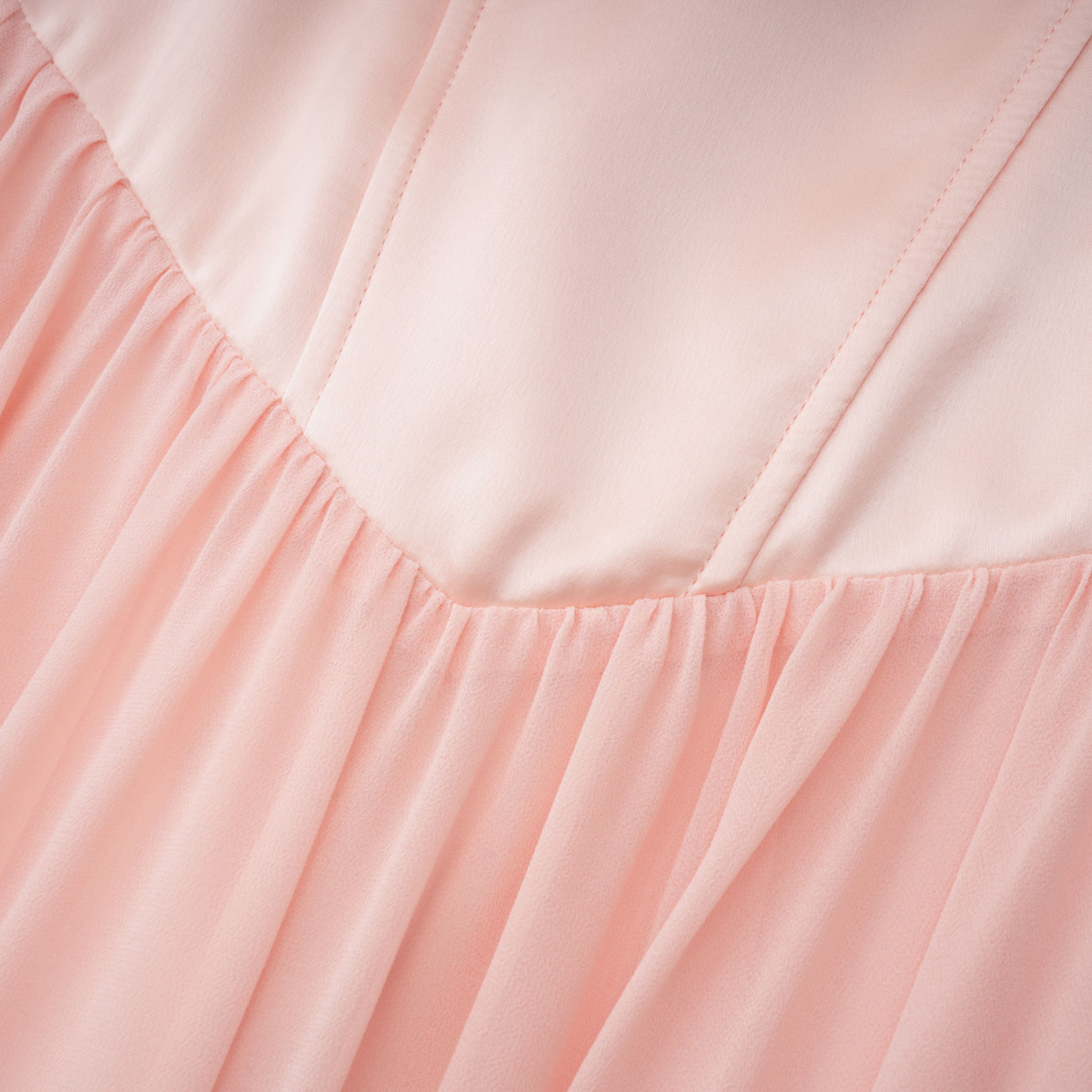 Vasylyna Pink Sweetheart Pleated Maxi Dress (Final Sale-US Only)