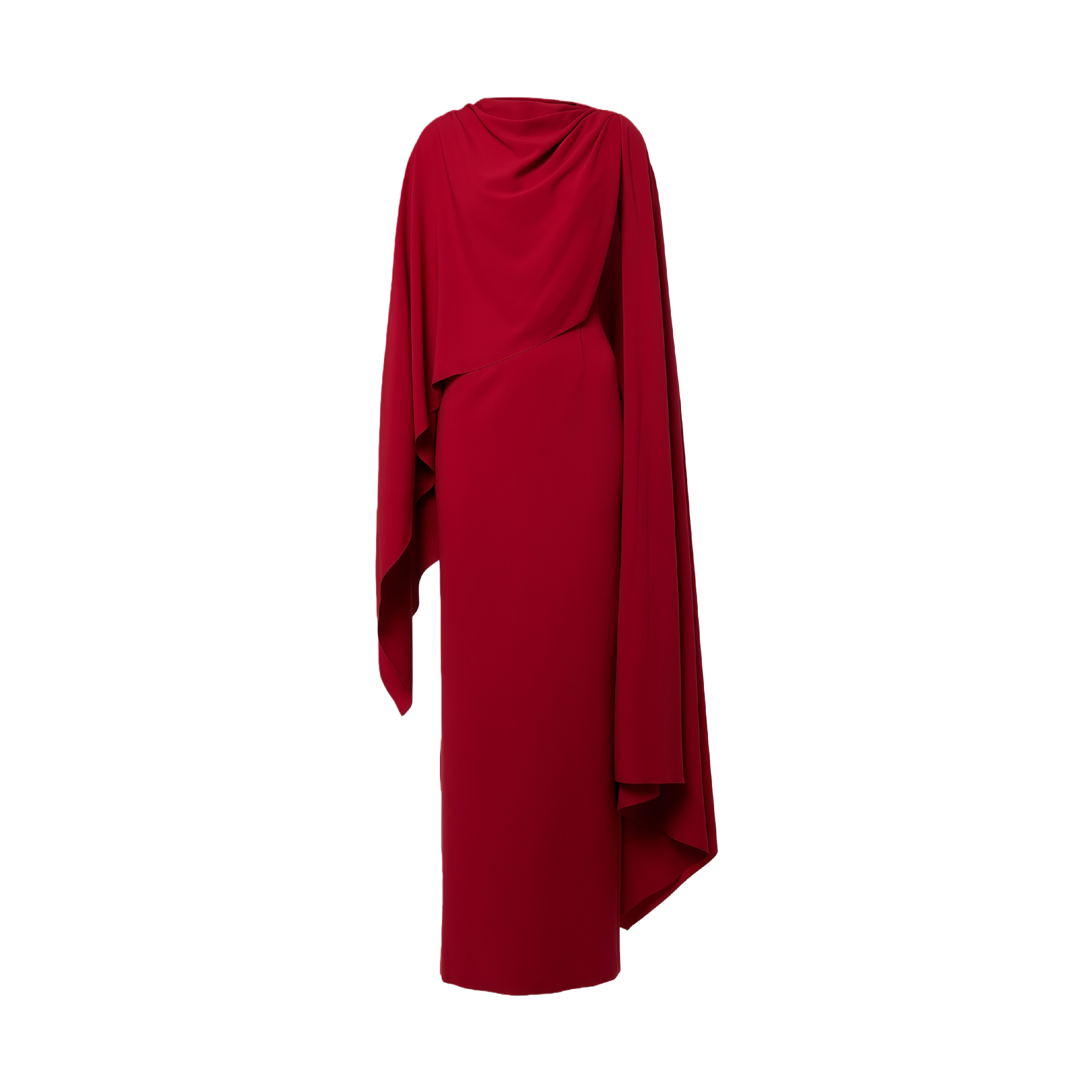 Zinhle Red Draped Cape Maxi Dress (Final Sale)