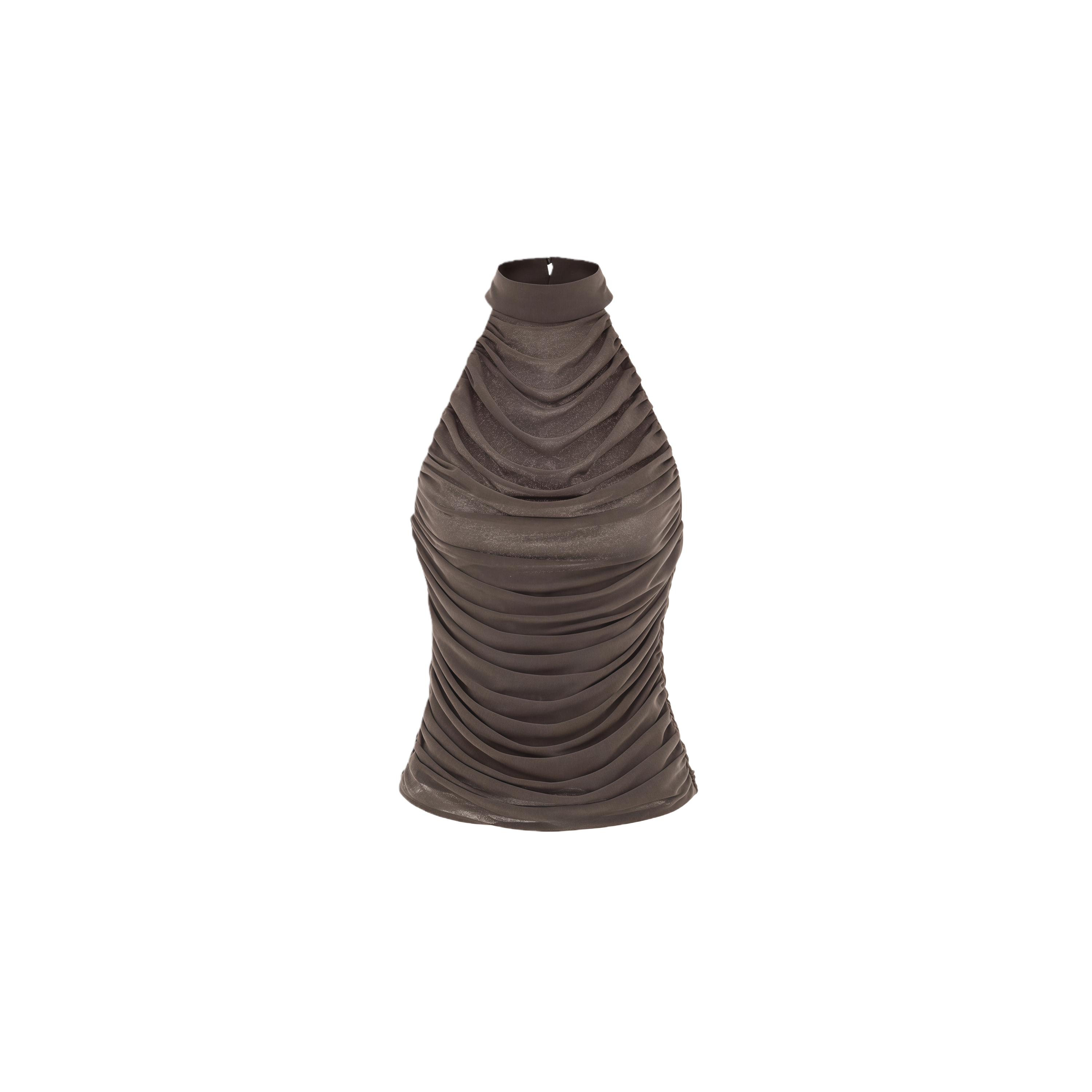 Norunn Grey Halterneck Ruched Top (Final Sale)