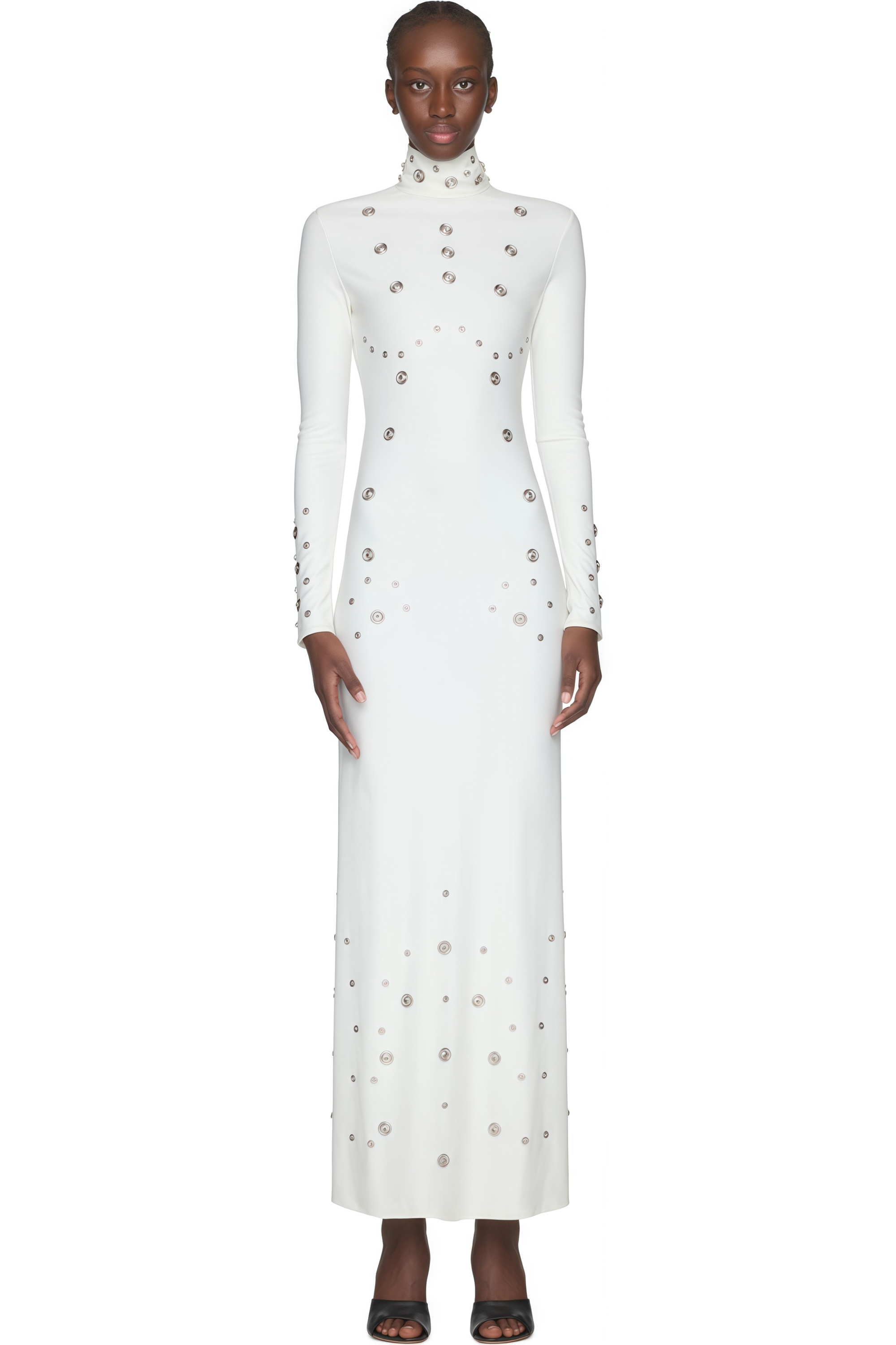 Yasmine High Neck Studded Maxi Dress (Final Sale-US Only)