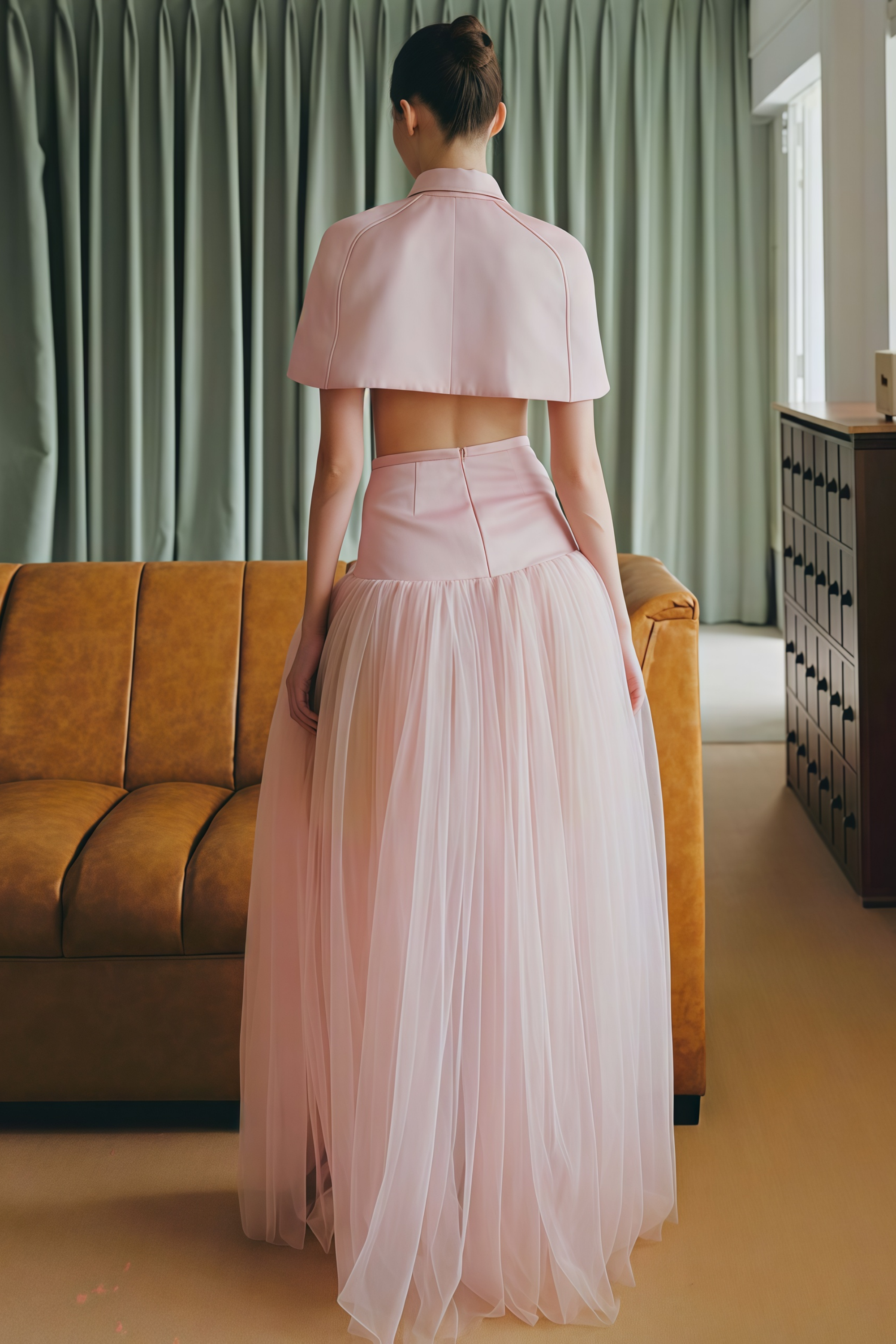 Capelet Tulle Top & Skirt Set
