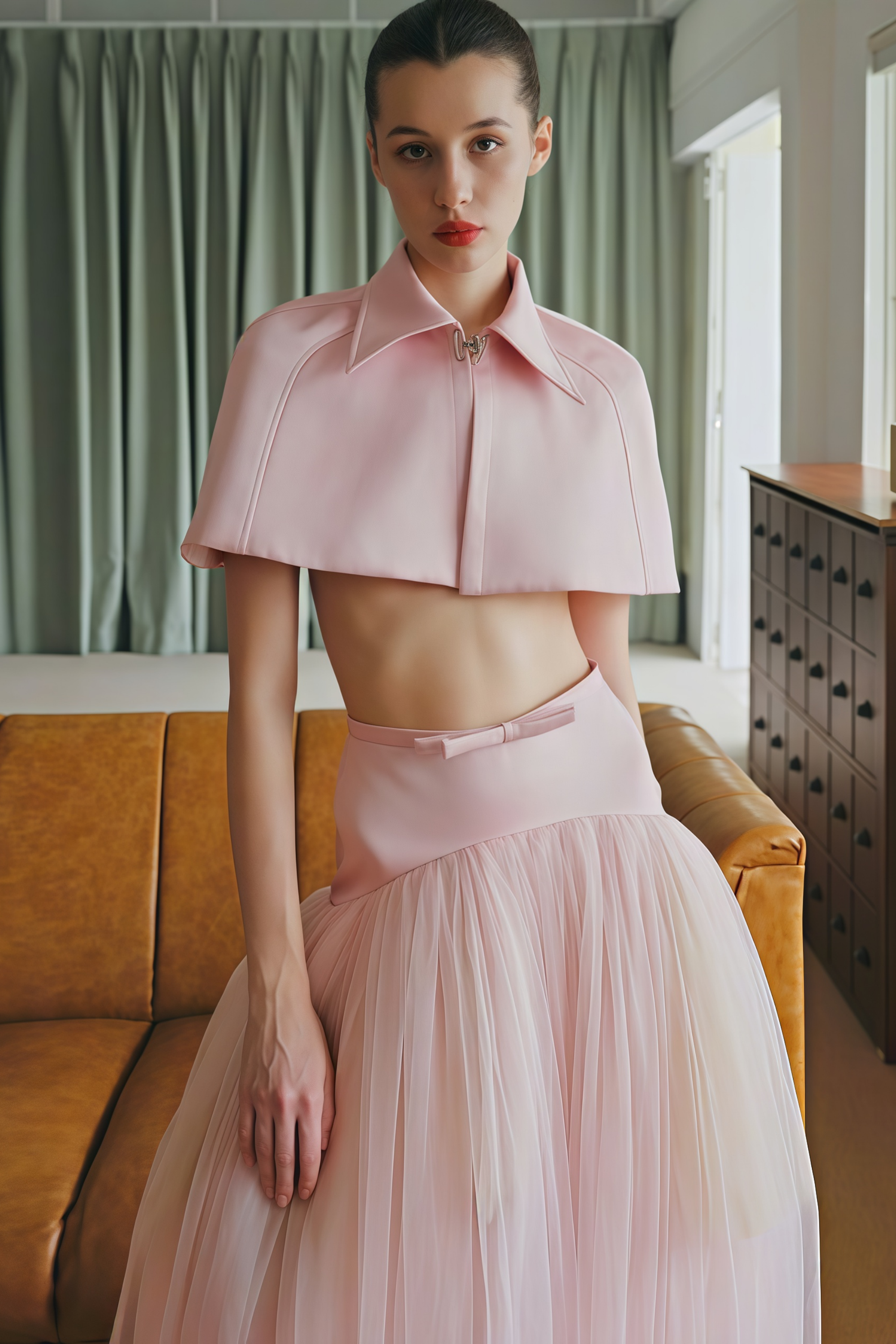 Capelet Tulle Top & Skirt Set