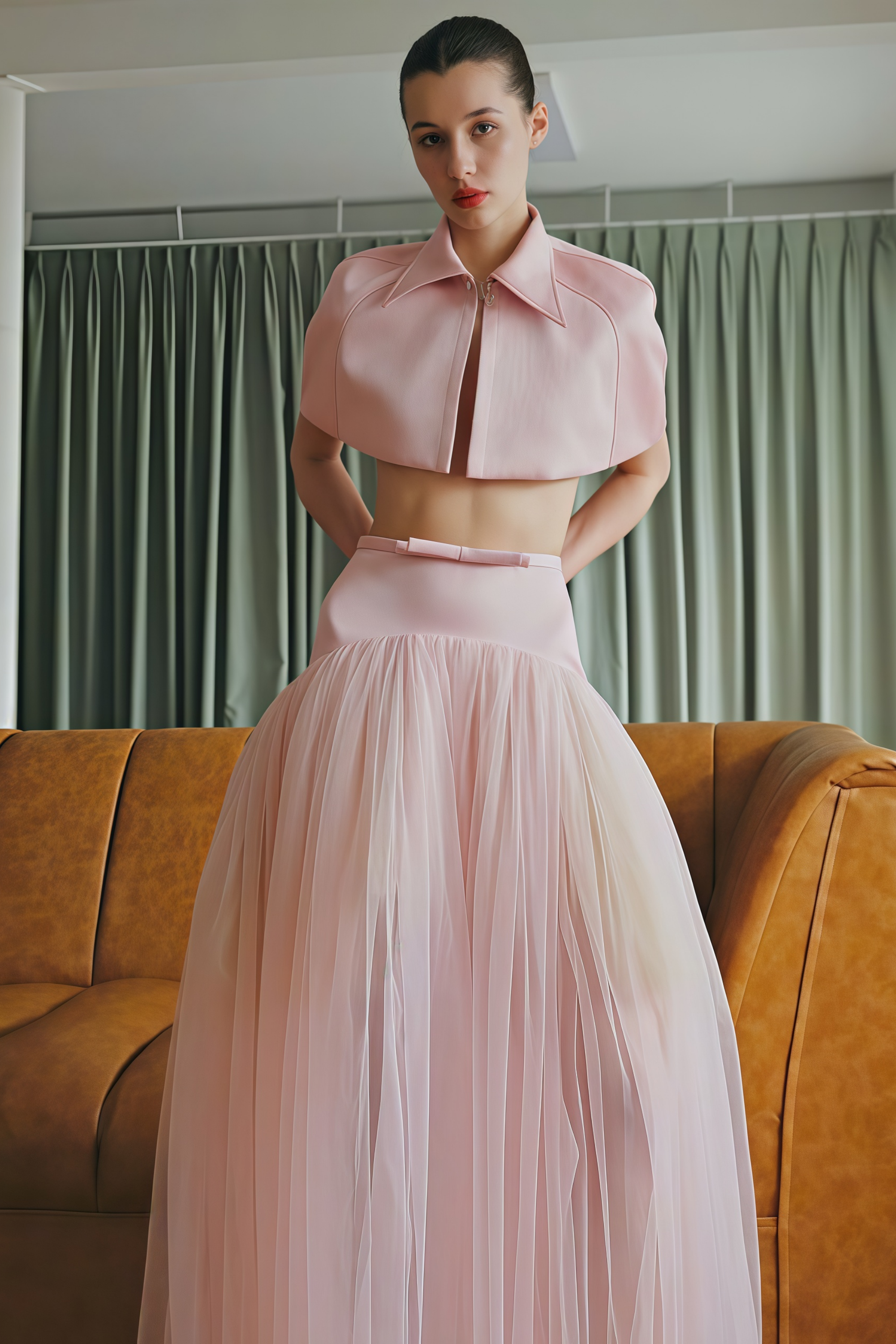 Capelet Tulle Top & Skirt Set