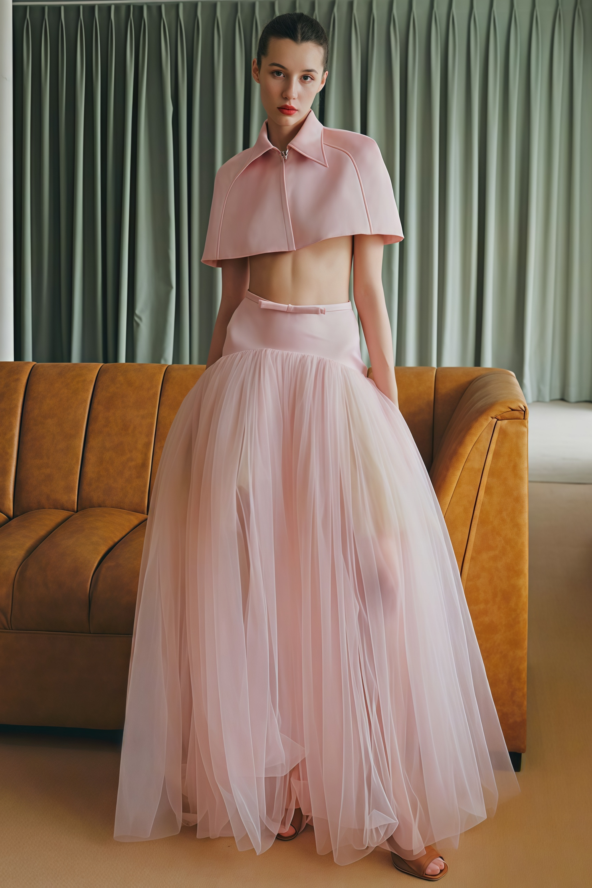 Capelet Tulle Top & Skirt Set
