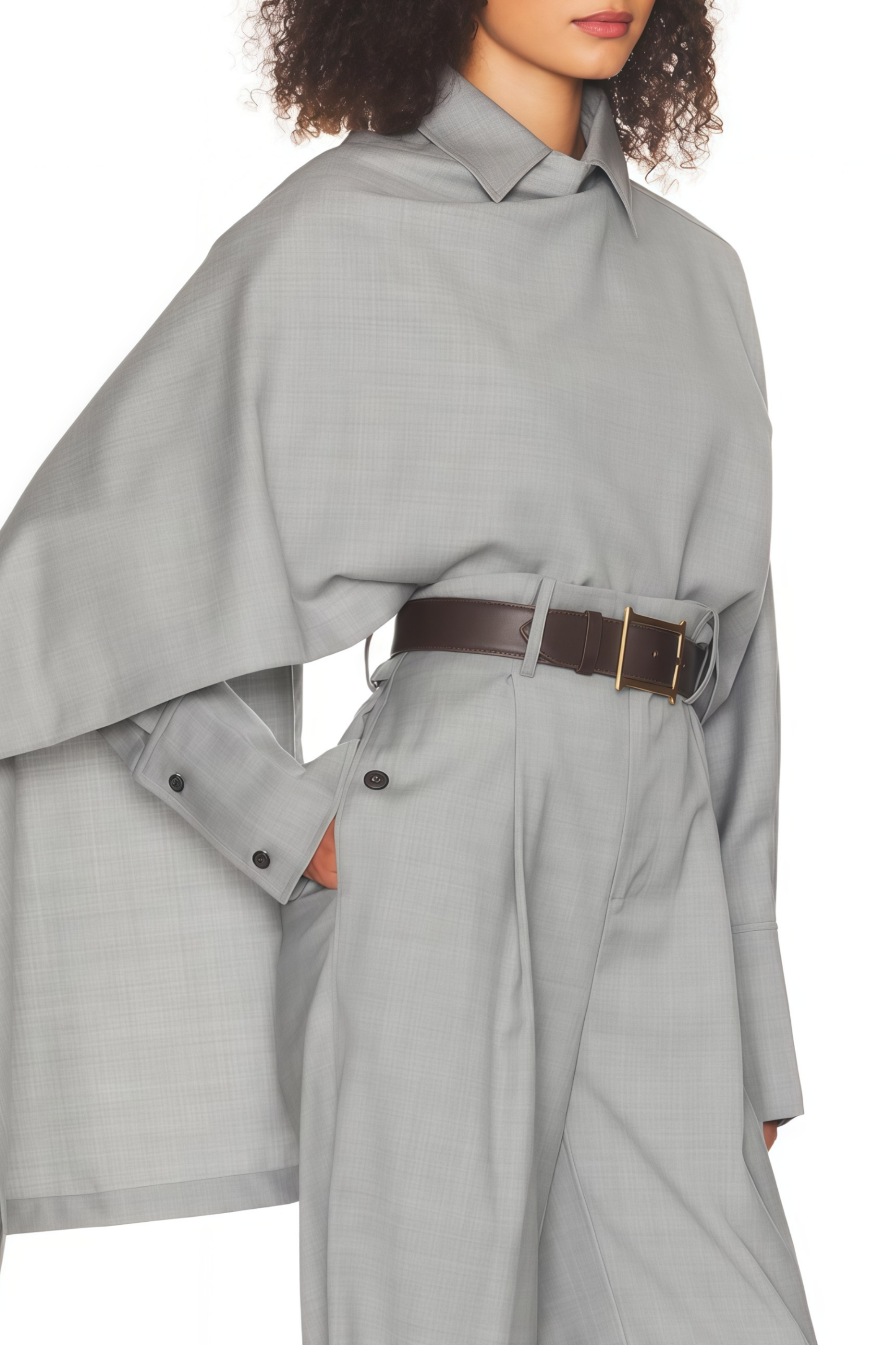 Asymmetrical Layered Shirt & Trousers