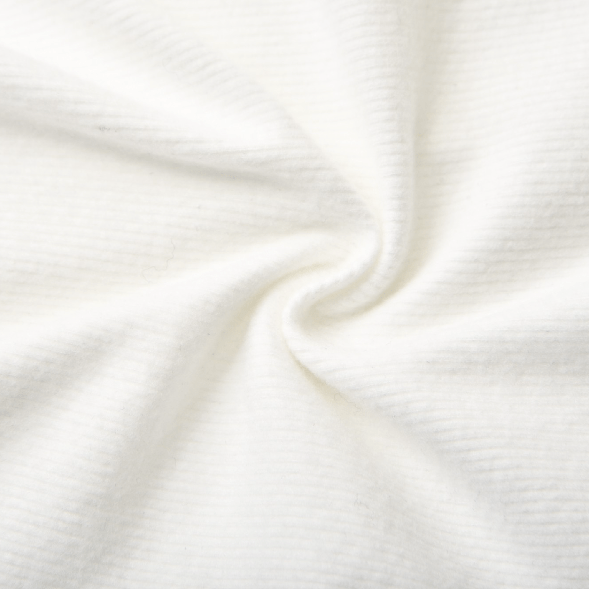 White long-sleeve crop top with a square neckline and front hook-and-eye closures