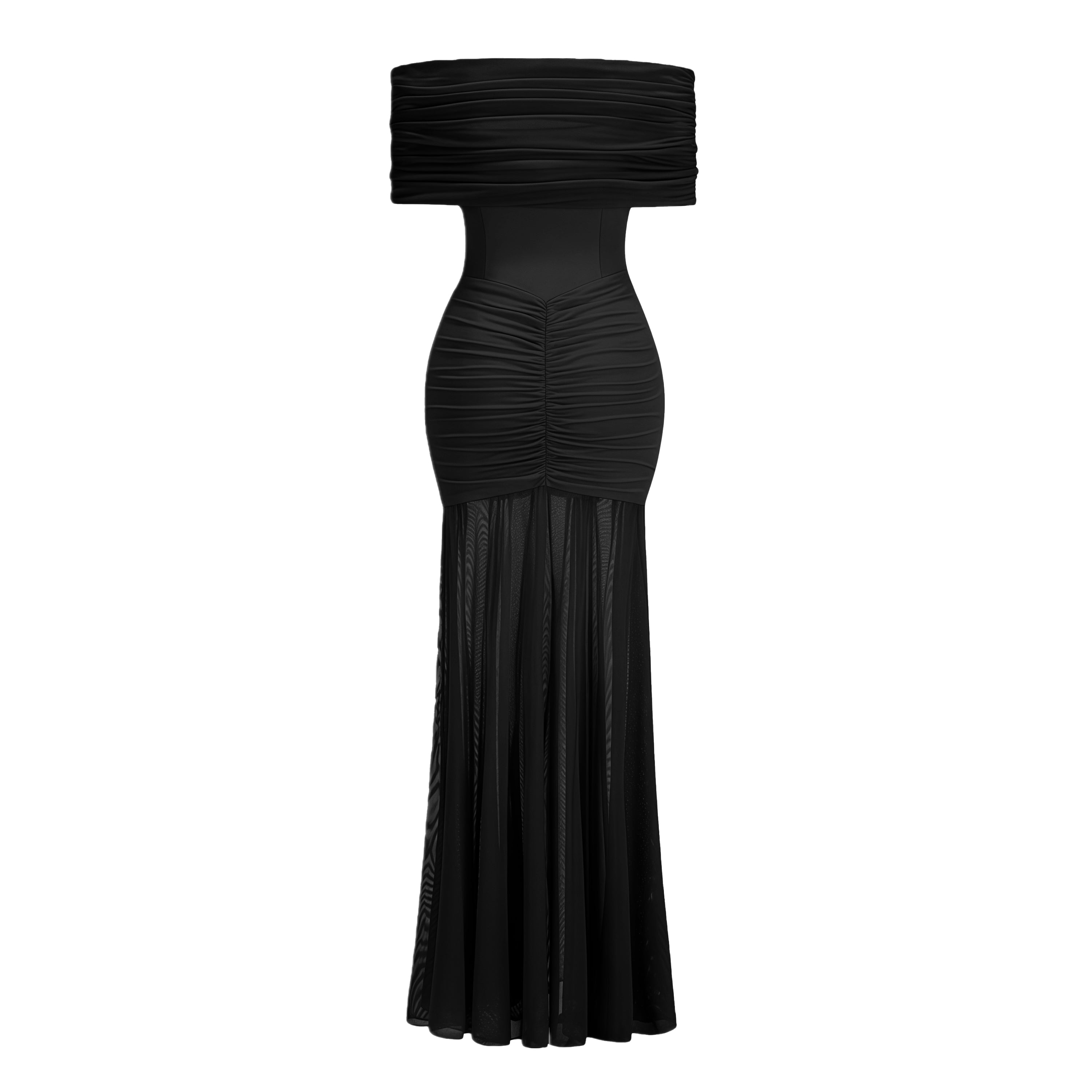 Ninon tulle-panel smocked maxi dress (Final Sale)