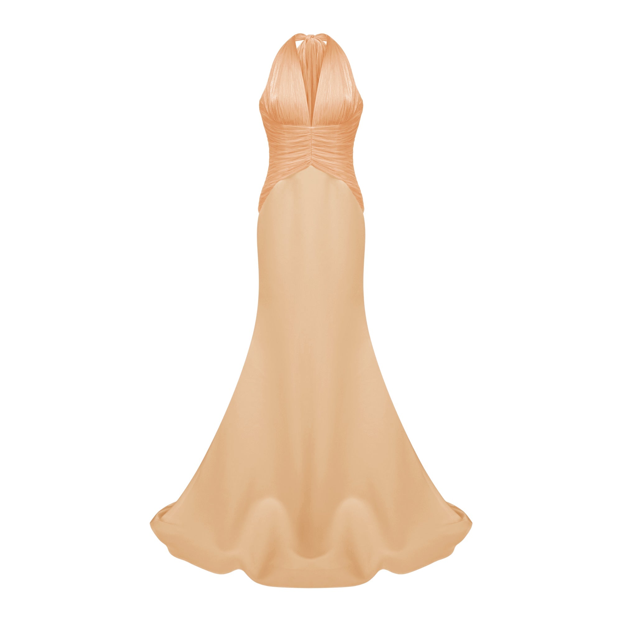 Gathered Mermaid Maxi Dress