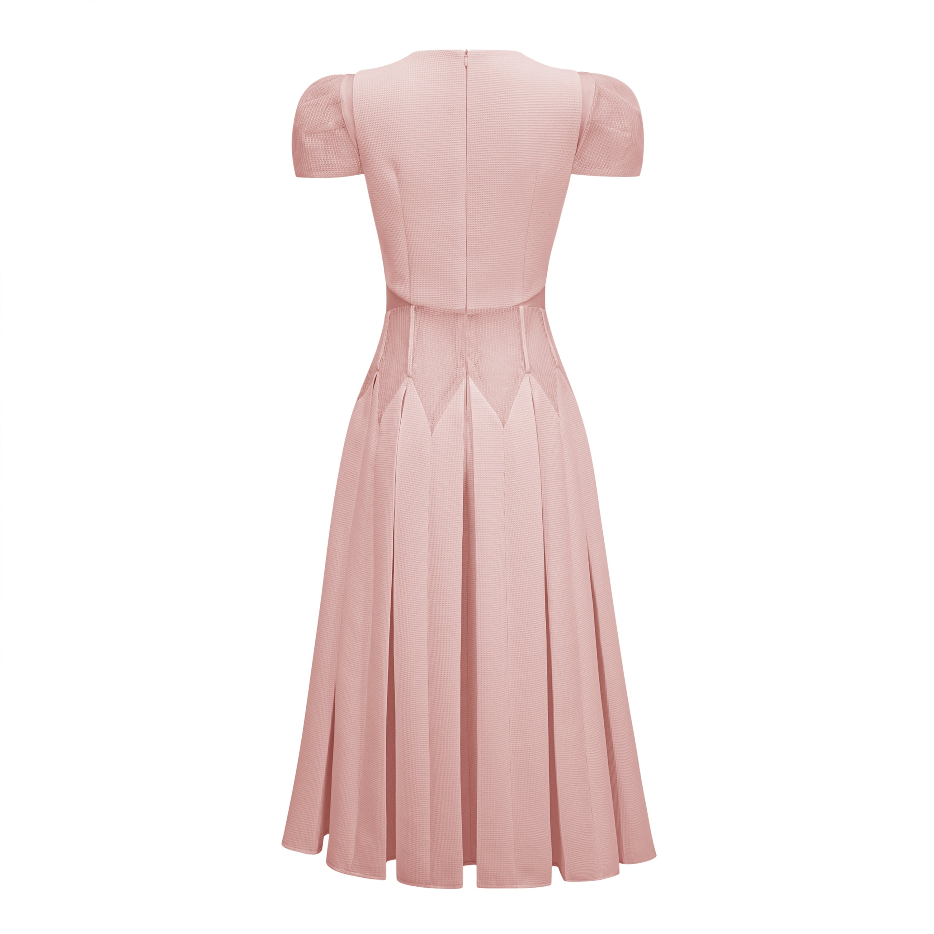 Pink Flower Embroidered Maxi Dress