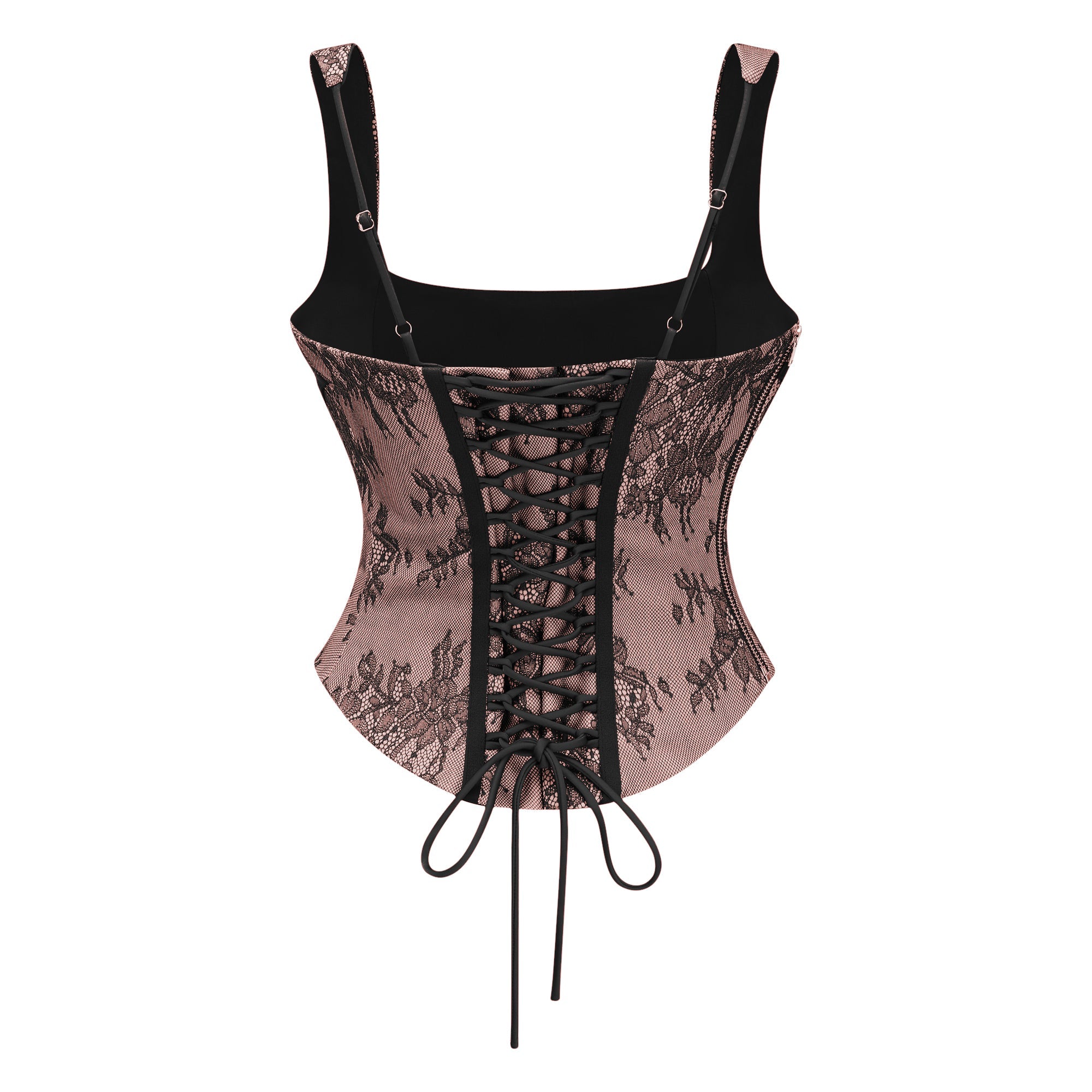Olesya Black Lace Top & Ruched Skirt Set (Final Sale-US Only)