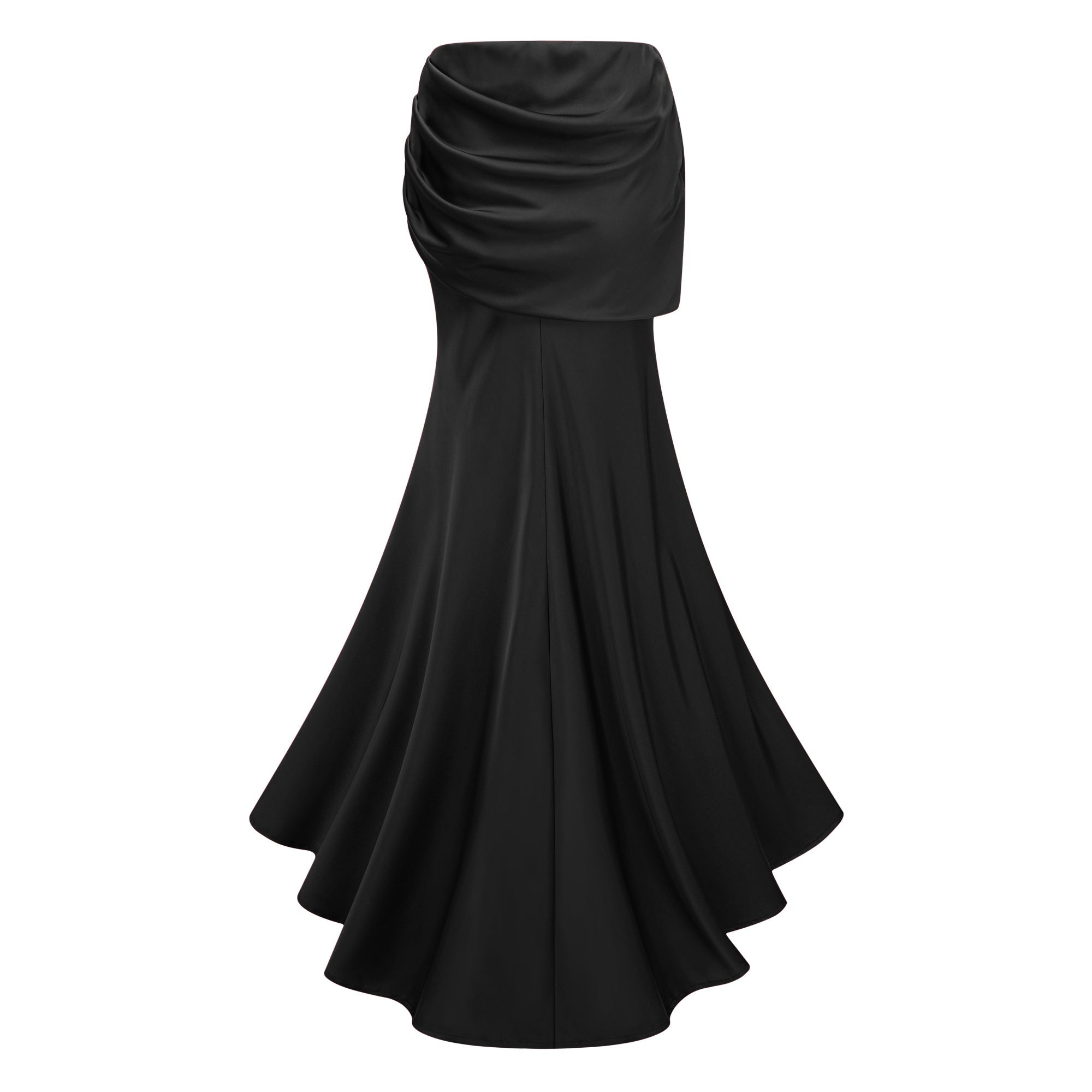 Olesya Black Lace Top & Ruched Skirt Set (Final Sale-US Only)
