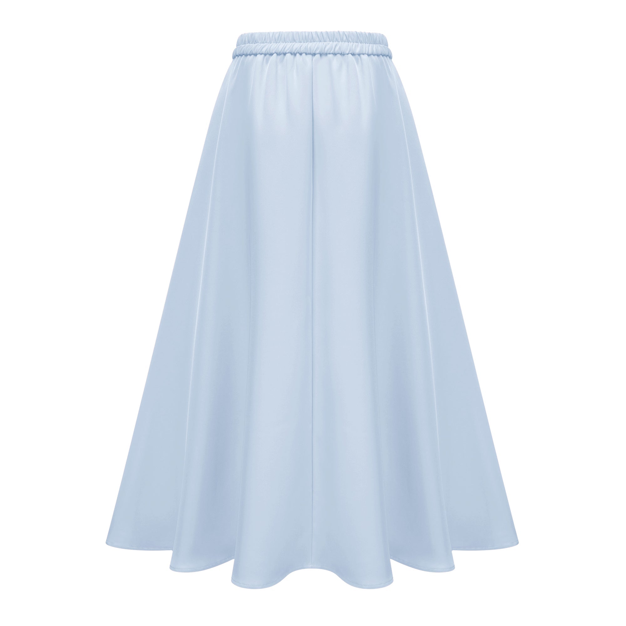 Johanna Blue Self-Tie Blouse & Skirt Set