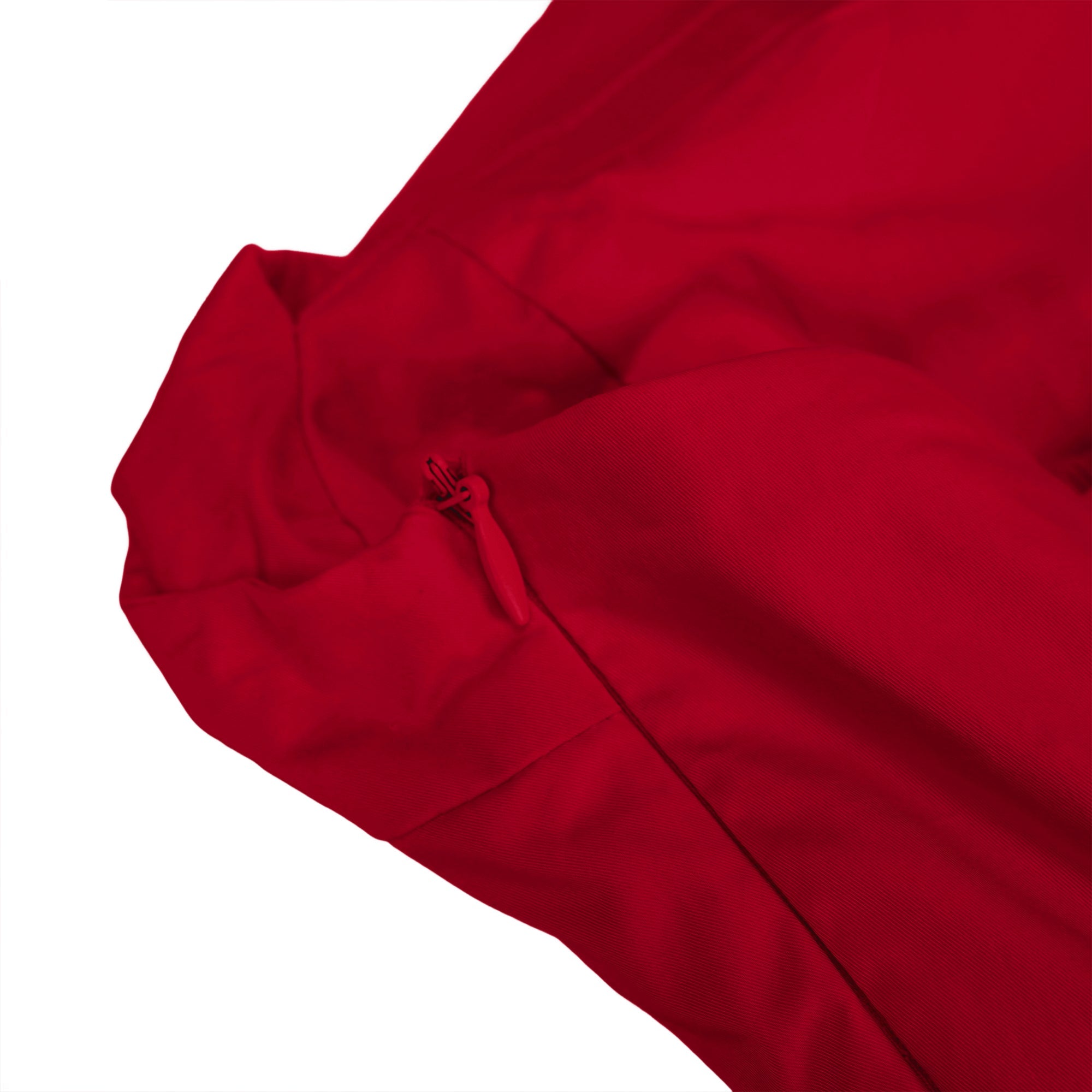 Robe midi Eponine rouge à volants et ourlet évasé