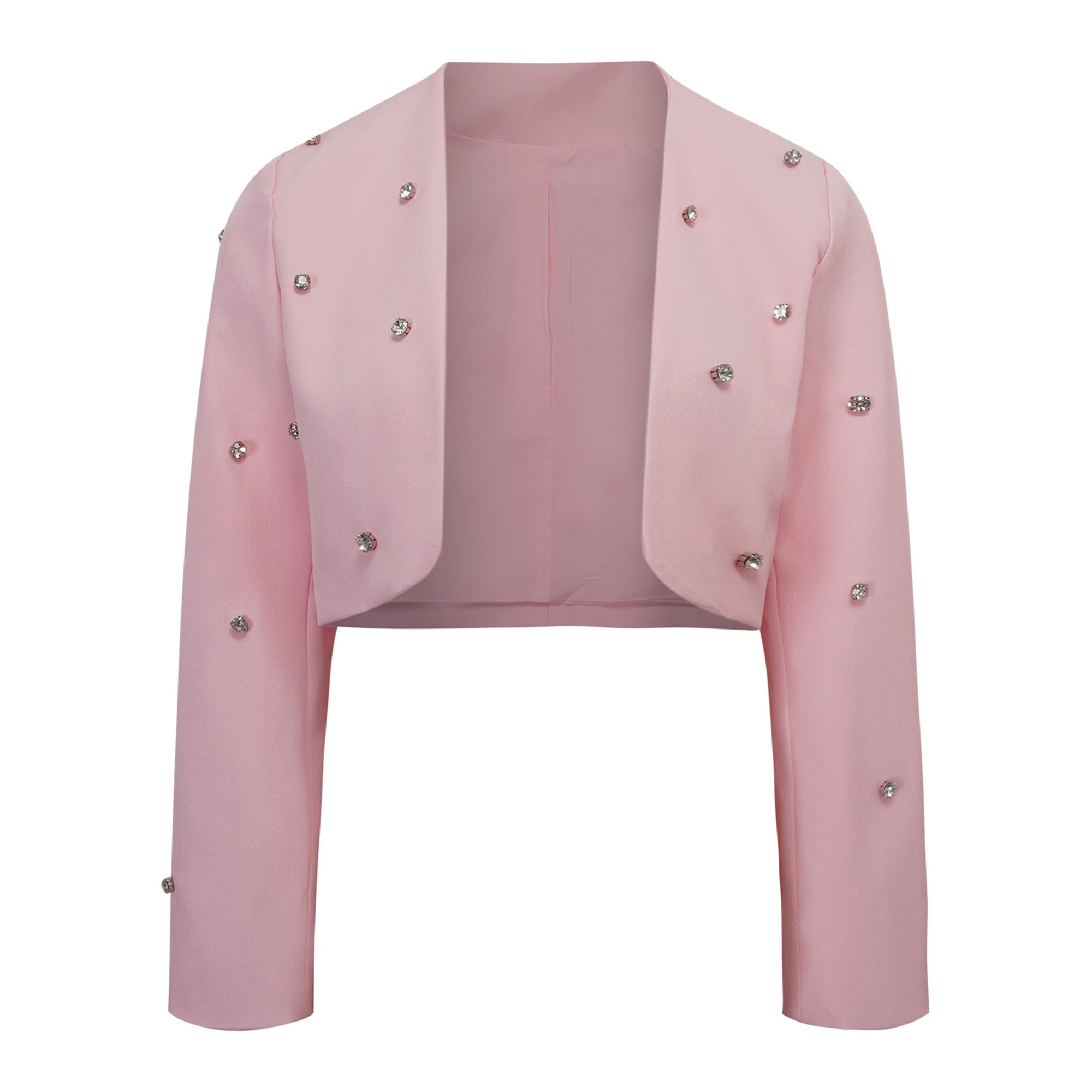 Valéria Pink Crystal Embellished Jacket & Dress Set (Final Sale-US Only)