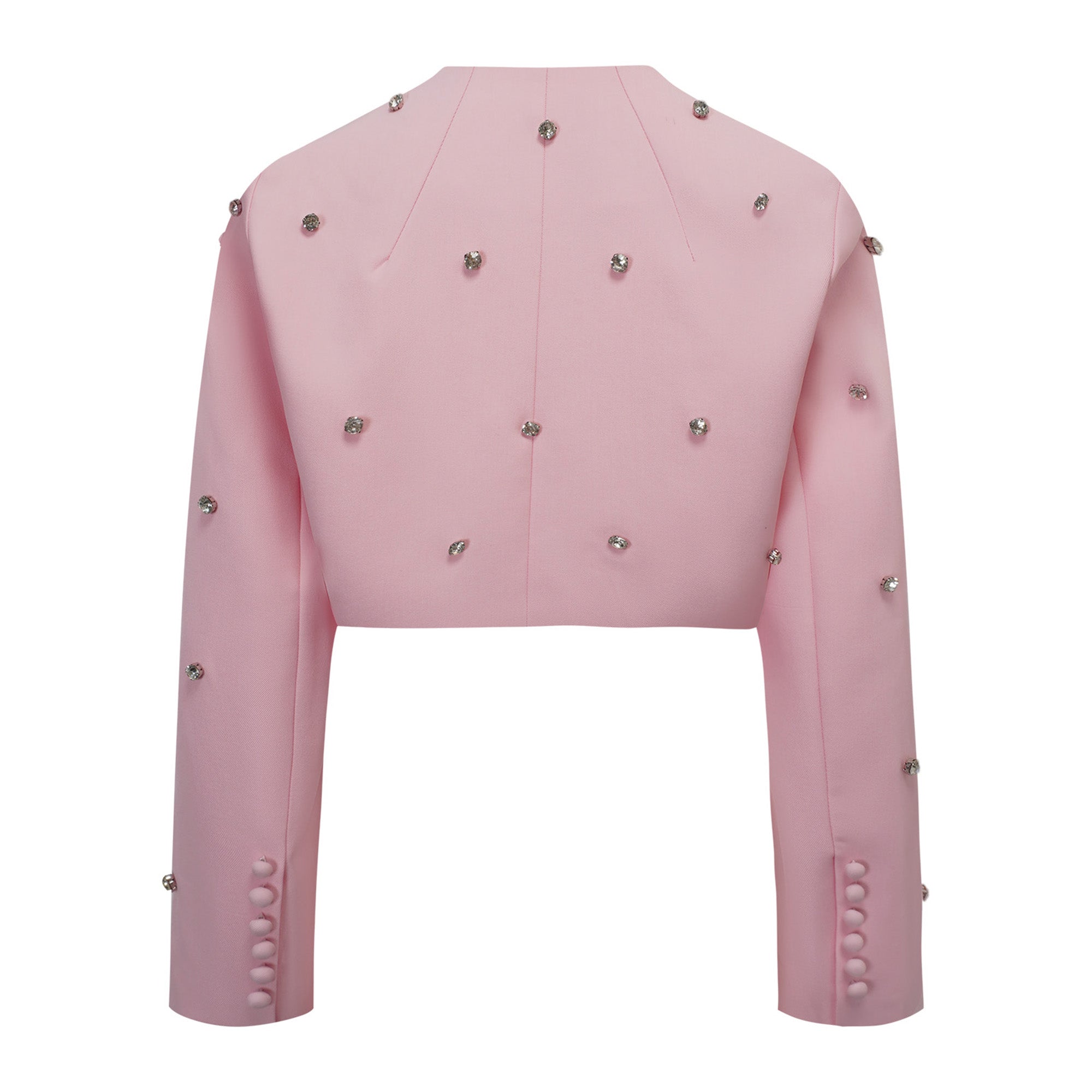 Valéria Pink Crystal Embellished Jacket & Dress Set (Final Sale-US Only)