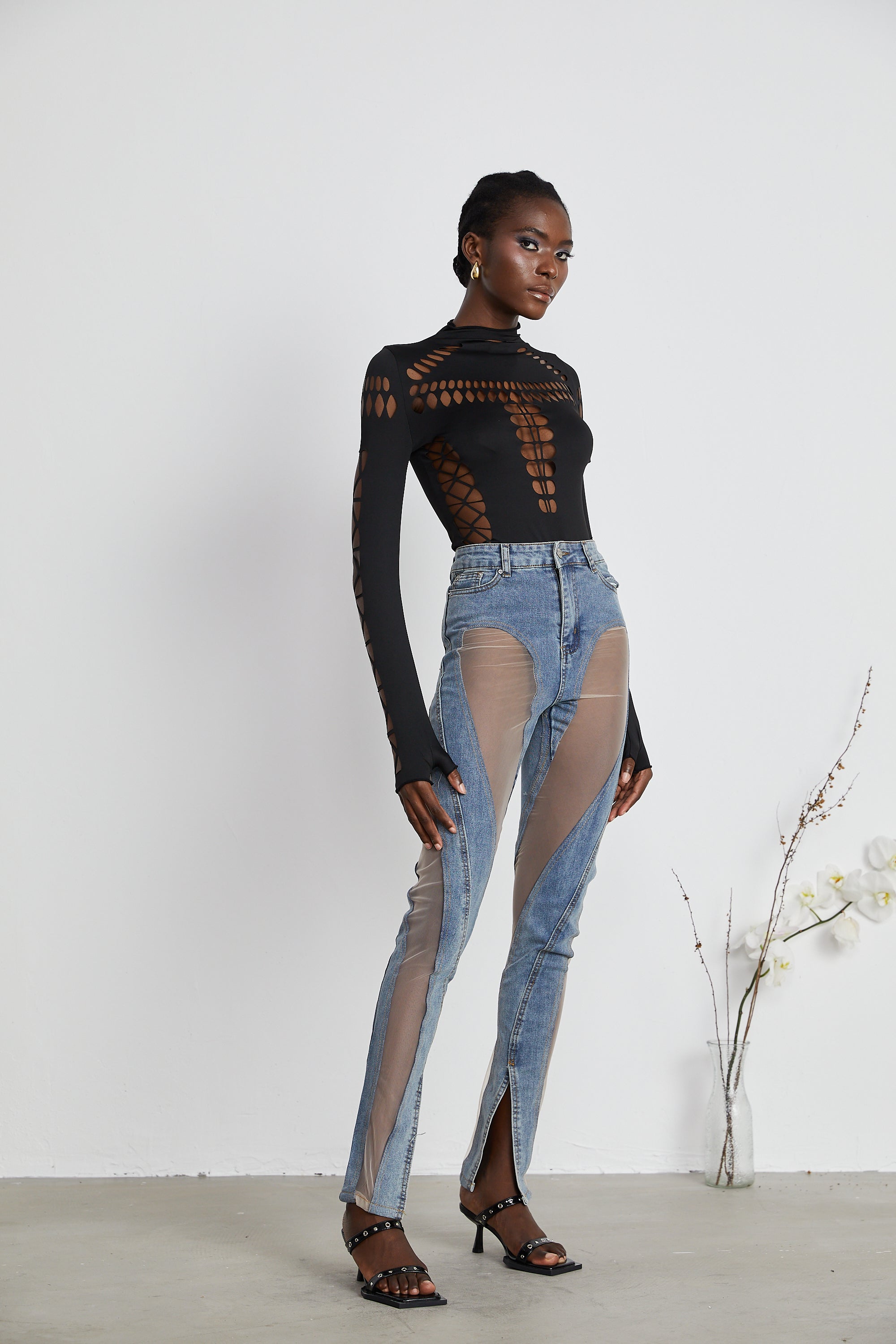 Capriana Long-Sleeve Cutout Bodysuit (Final Sale)