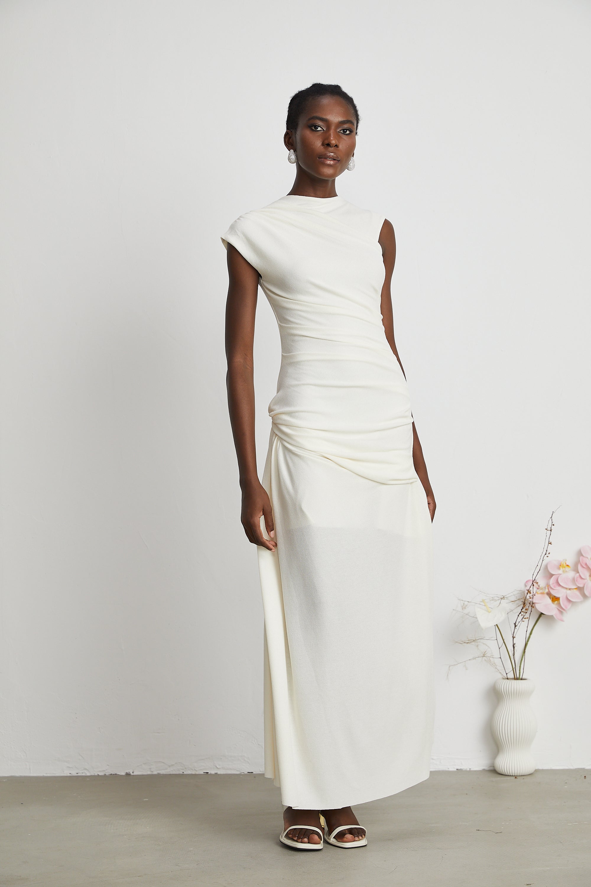 Lanetta jersey-knit draped maxi dress (Final Sale-US Only)