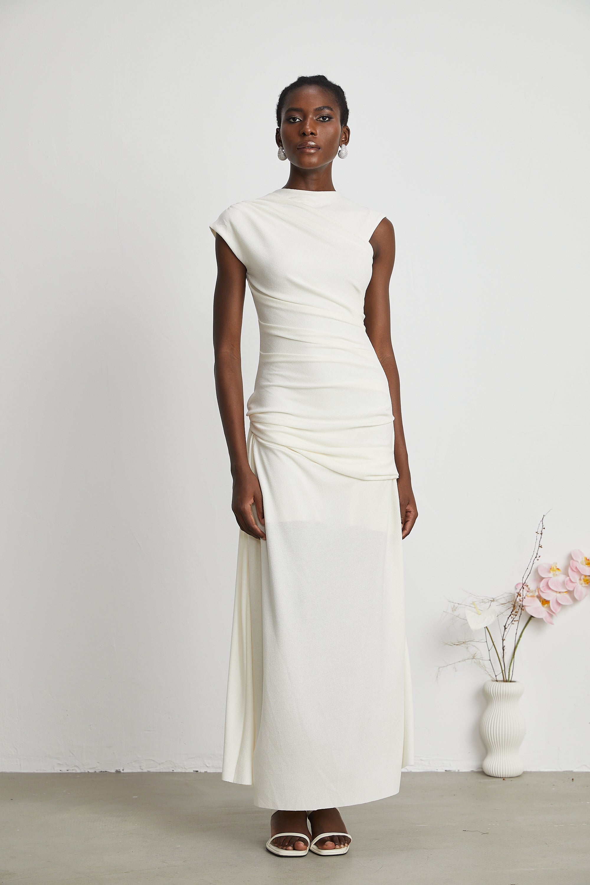 Lanetta jersey-knit draped maxi dress (Final Sale-US Only)